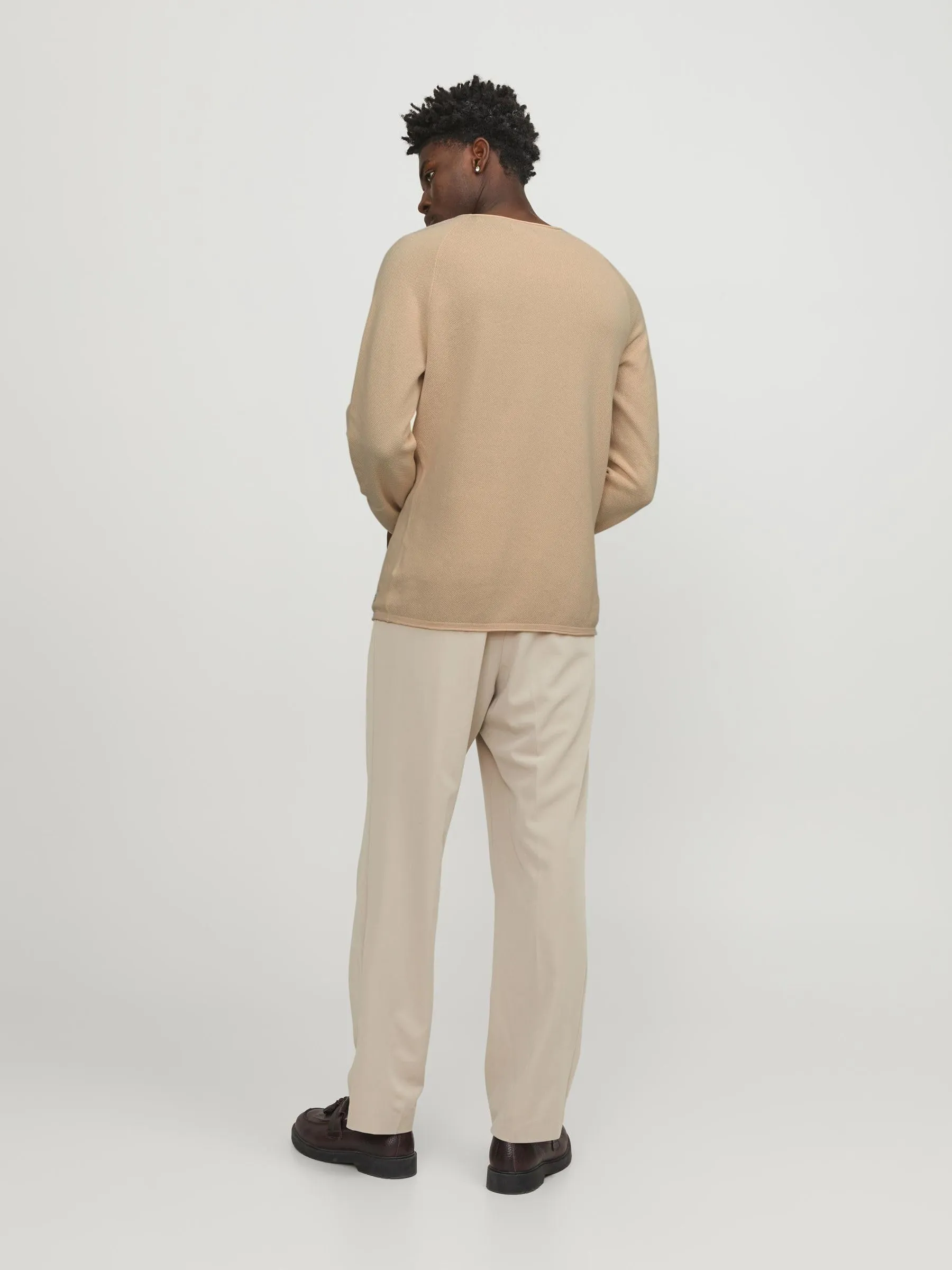 Jack & Jones JJEHILL Knit Crew Neck Noos Sweater, Apricot Ice Twist, XS - immagine 3