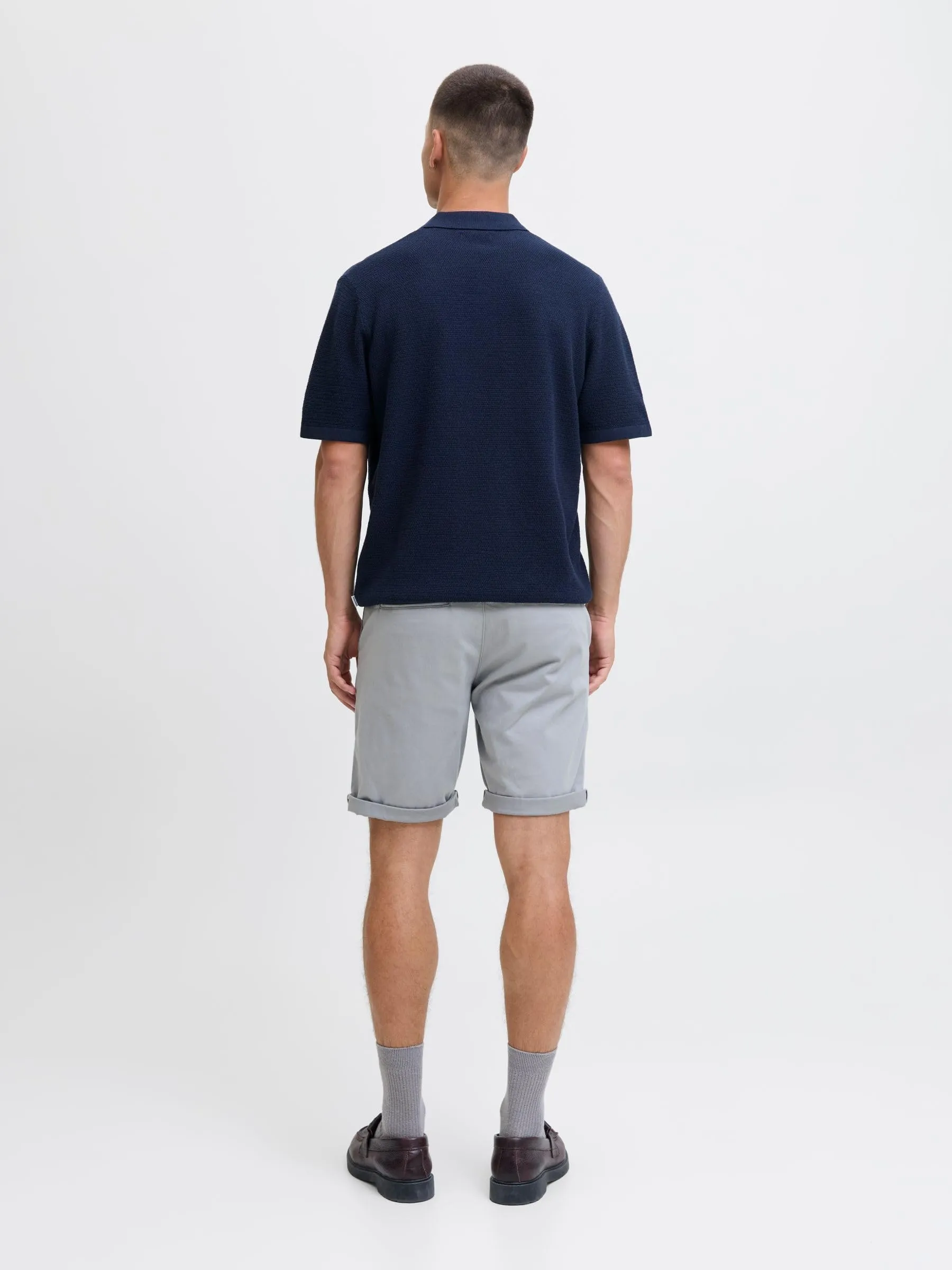Jack & Jones Pantaloncini Chino Uomo, Grigio, S - immagine 5