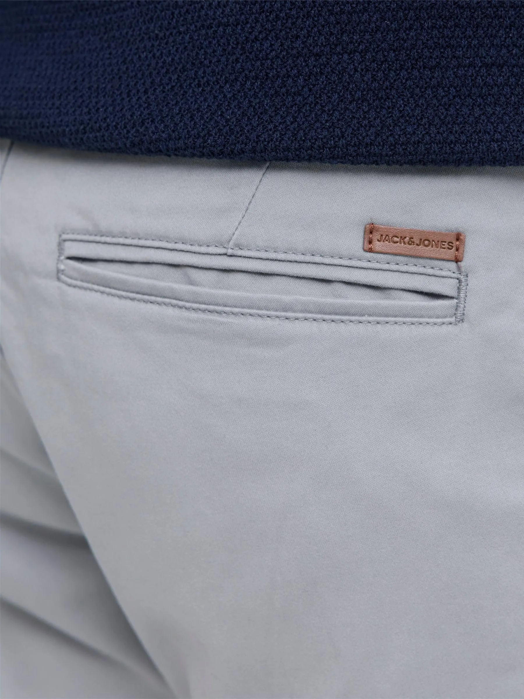 Jack & Jones Pantaloncini Chino Uomo, Grigio, S - immagine 7
