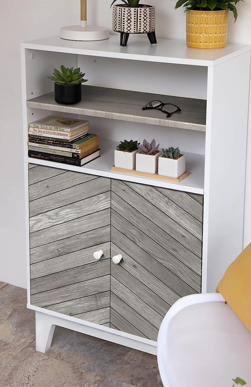 d-c-fix Pellicola Adesiva per Mobili Chevron Gray 67,5 cm x 2 m - immagine 3