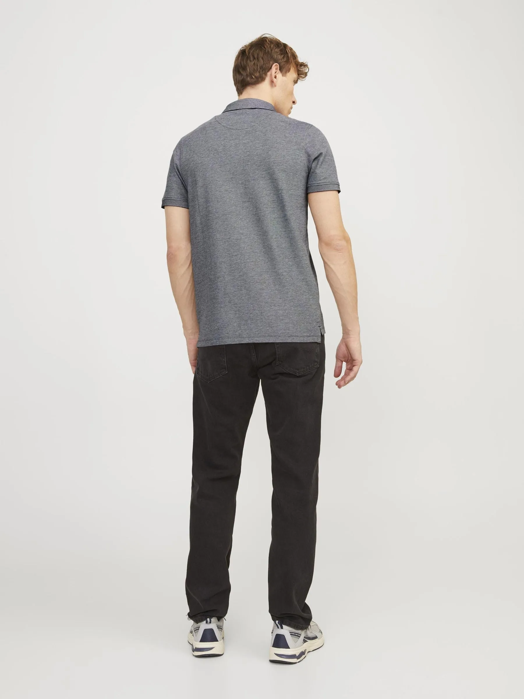 Jack & Jones Jjepaulos Polo SS Noos T-Shirt, Anthracite, S Men's - immagine 3