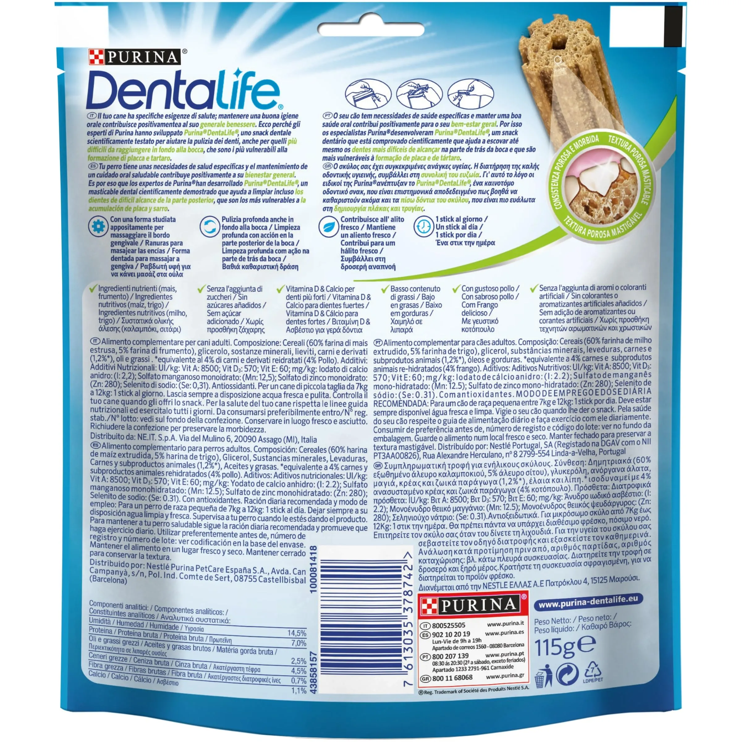 Purina Dentalife Daily Oral Care Snack per Cani Adulti, 6 Confezioni da 7 Stick - immagine 7