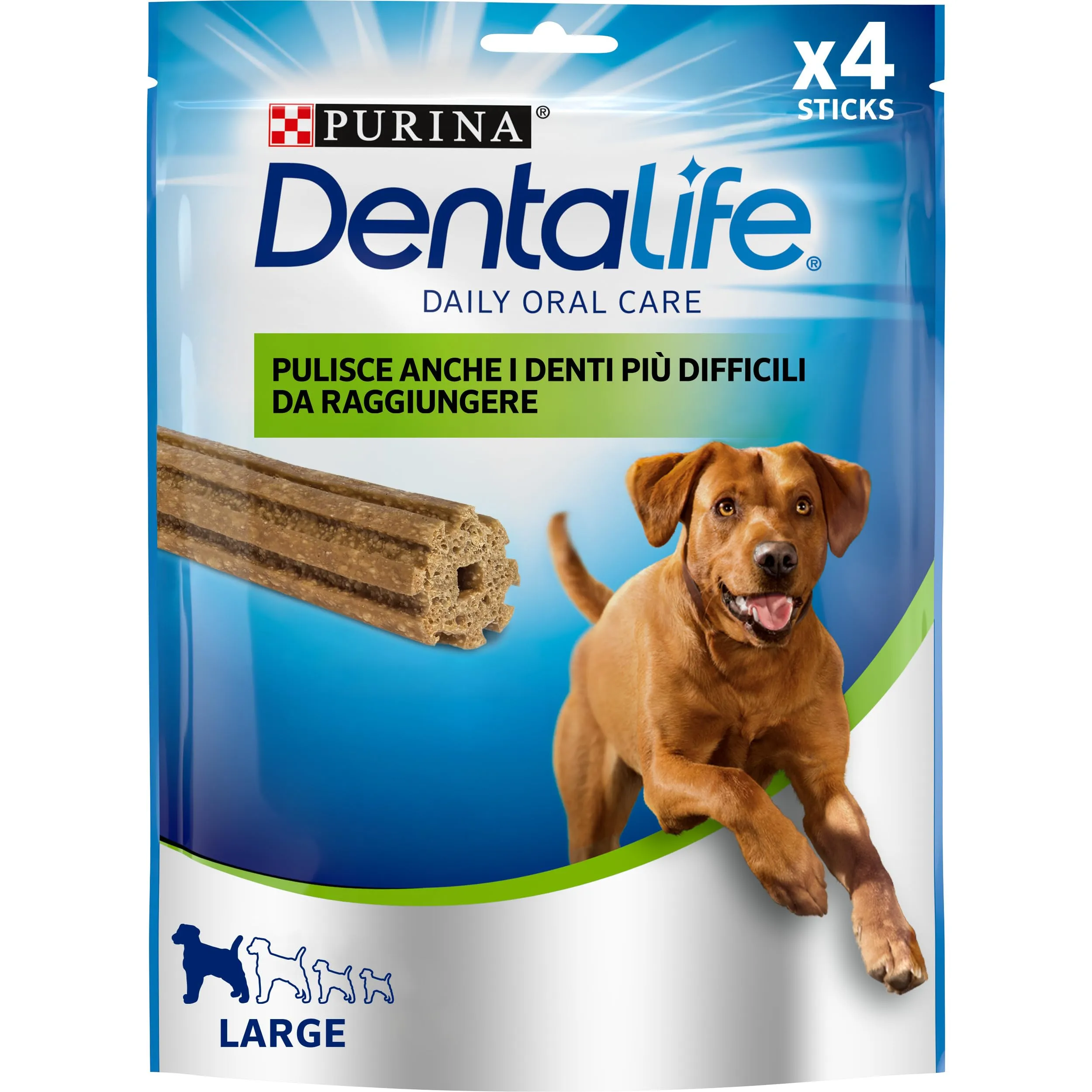 Purina Dentalife Snack Cane per l'igiene orale, Taglia Large, 142 g (Confezione da 6) - immagine 1
