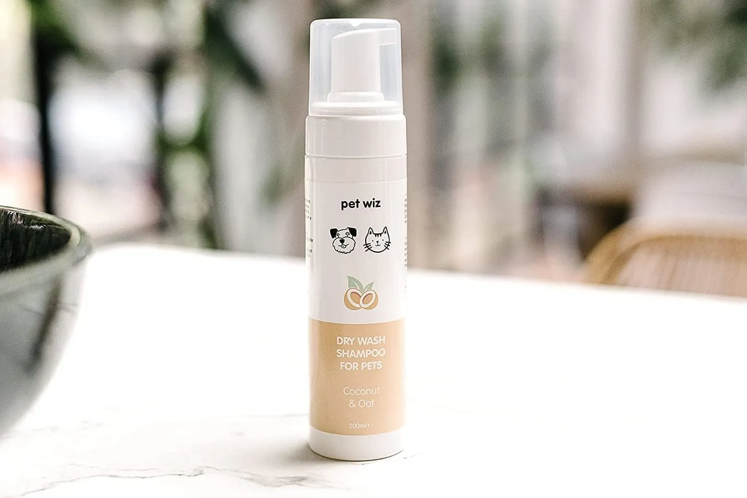Pet Wiz Shampoo a Secco per Animali Domestici Cocco e Avena, Lenitivo e Deodorante senza Risciacquo, PW-C - immagine 2