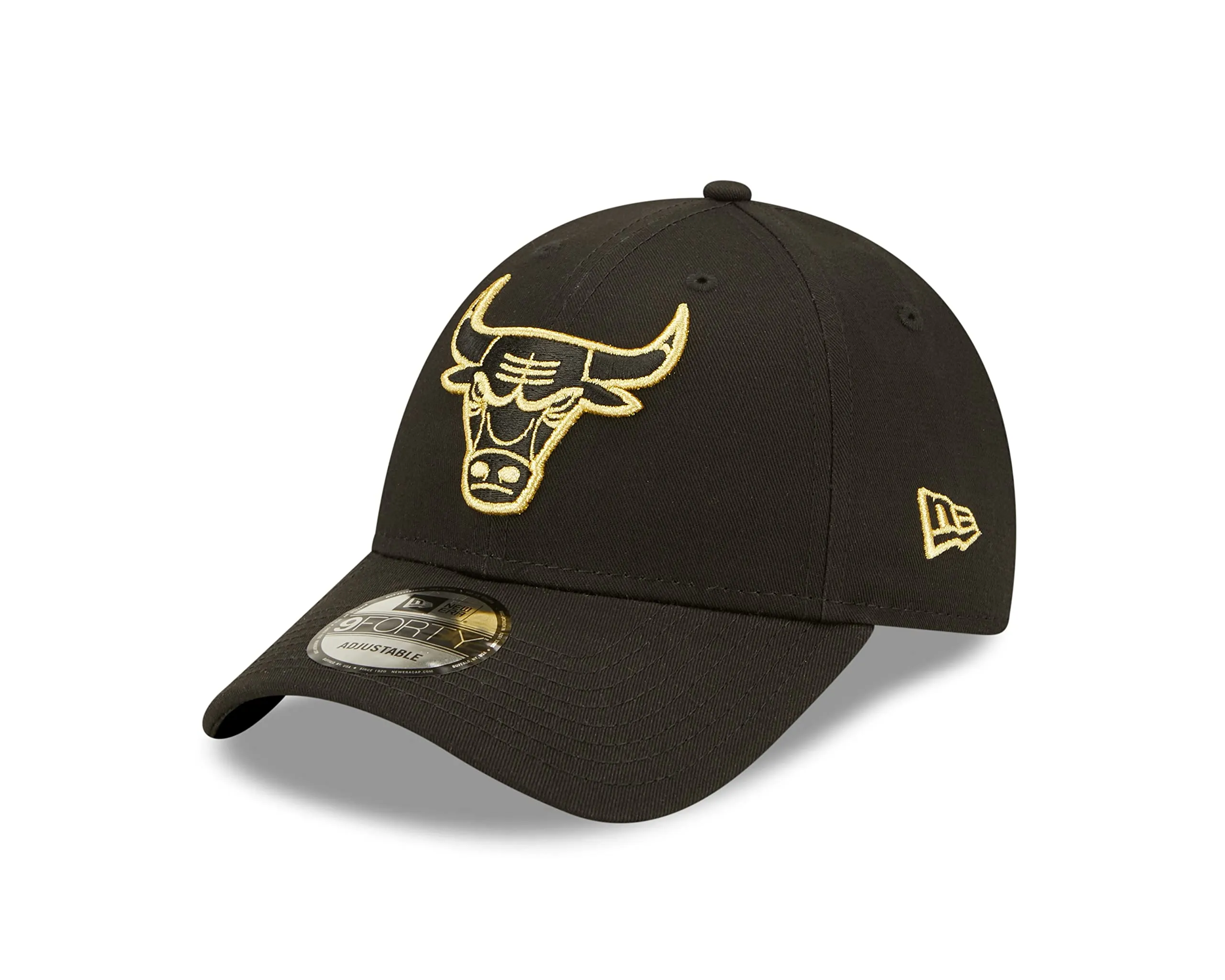 New Era Chicago Bulls 9Forty Adjustable Cap - Black Gold - One Size - immagine 1