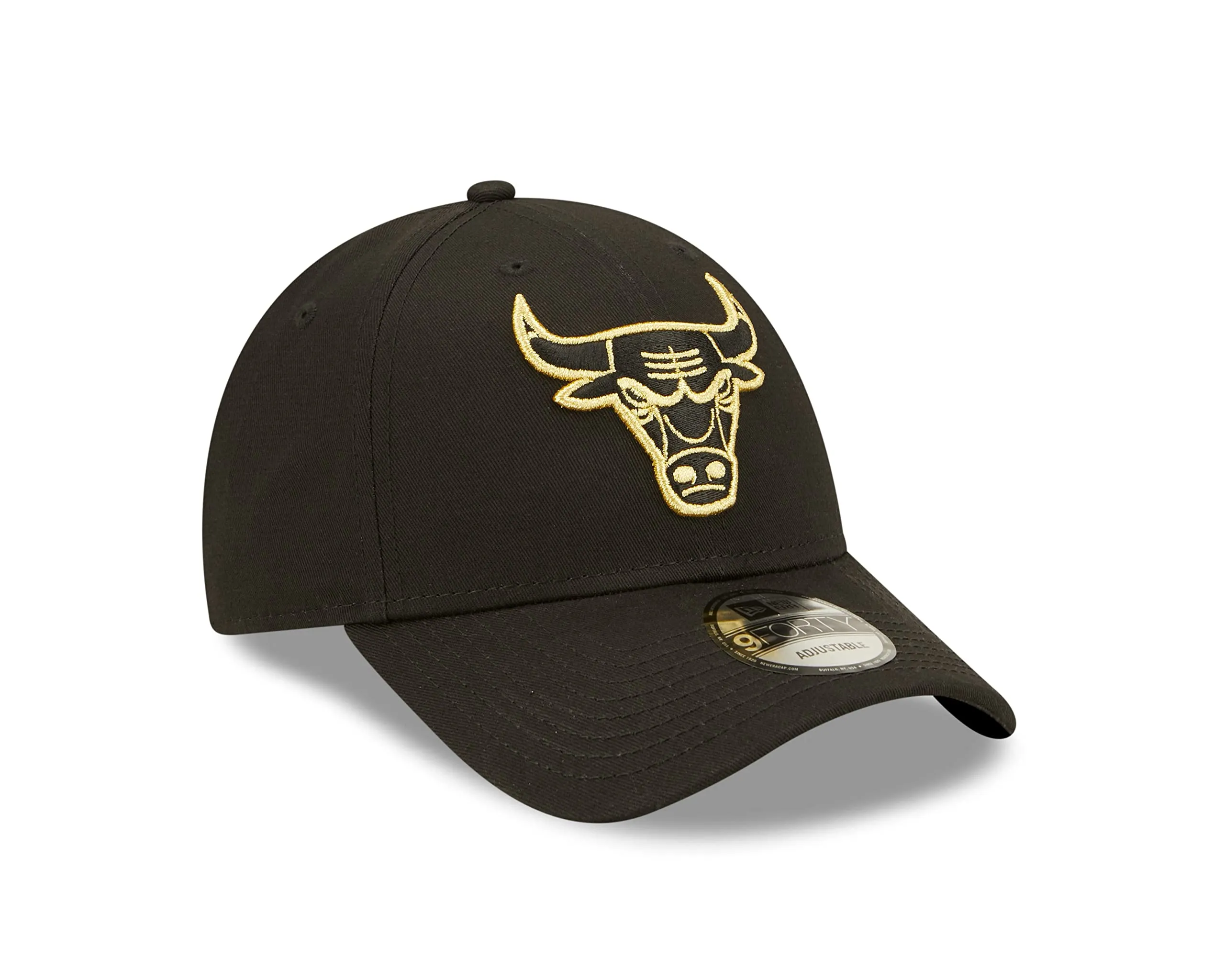 New Era Chicago Bulls 9Forty Adjustable Cap - Black Gold - One Size - immagine 3