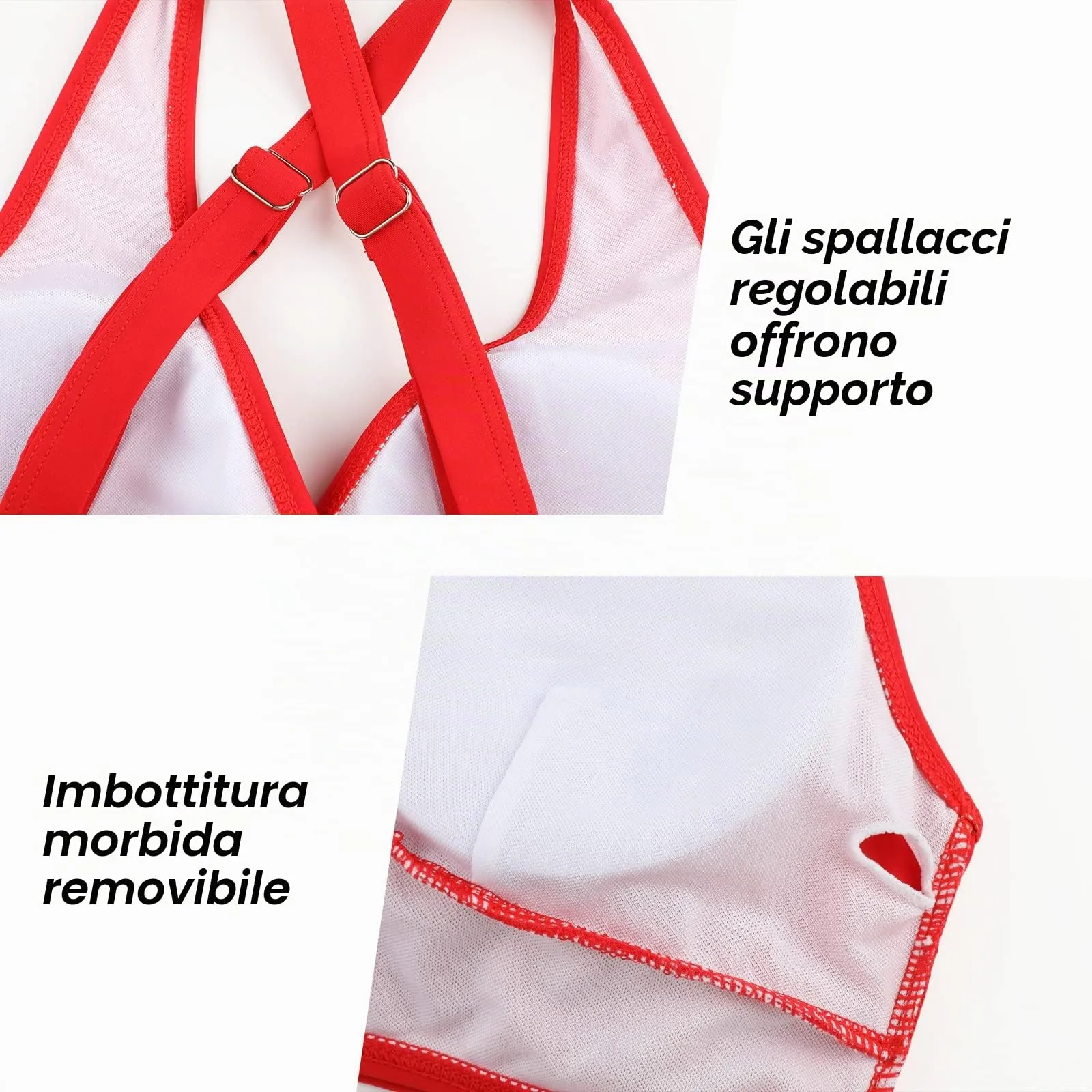 Adigaber Costume da Bagno Bikini Due Pezzi Donna Vita Alta Stampato - immagine 6