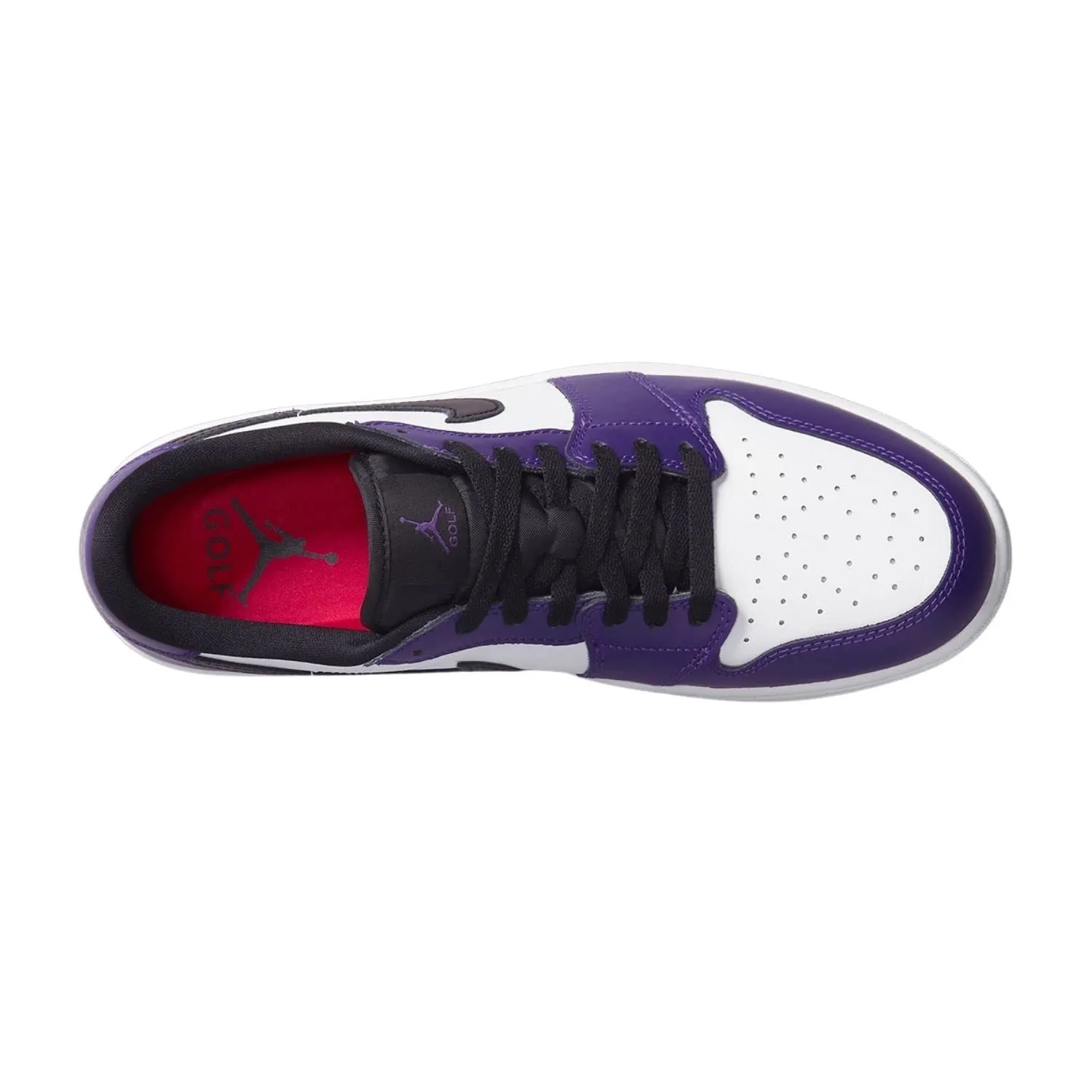 Nike Air Jordan 1 Low Golf Chicago Bianco Nero Corte Viola, 42.5 EU - immagine 3