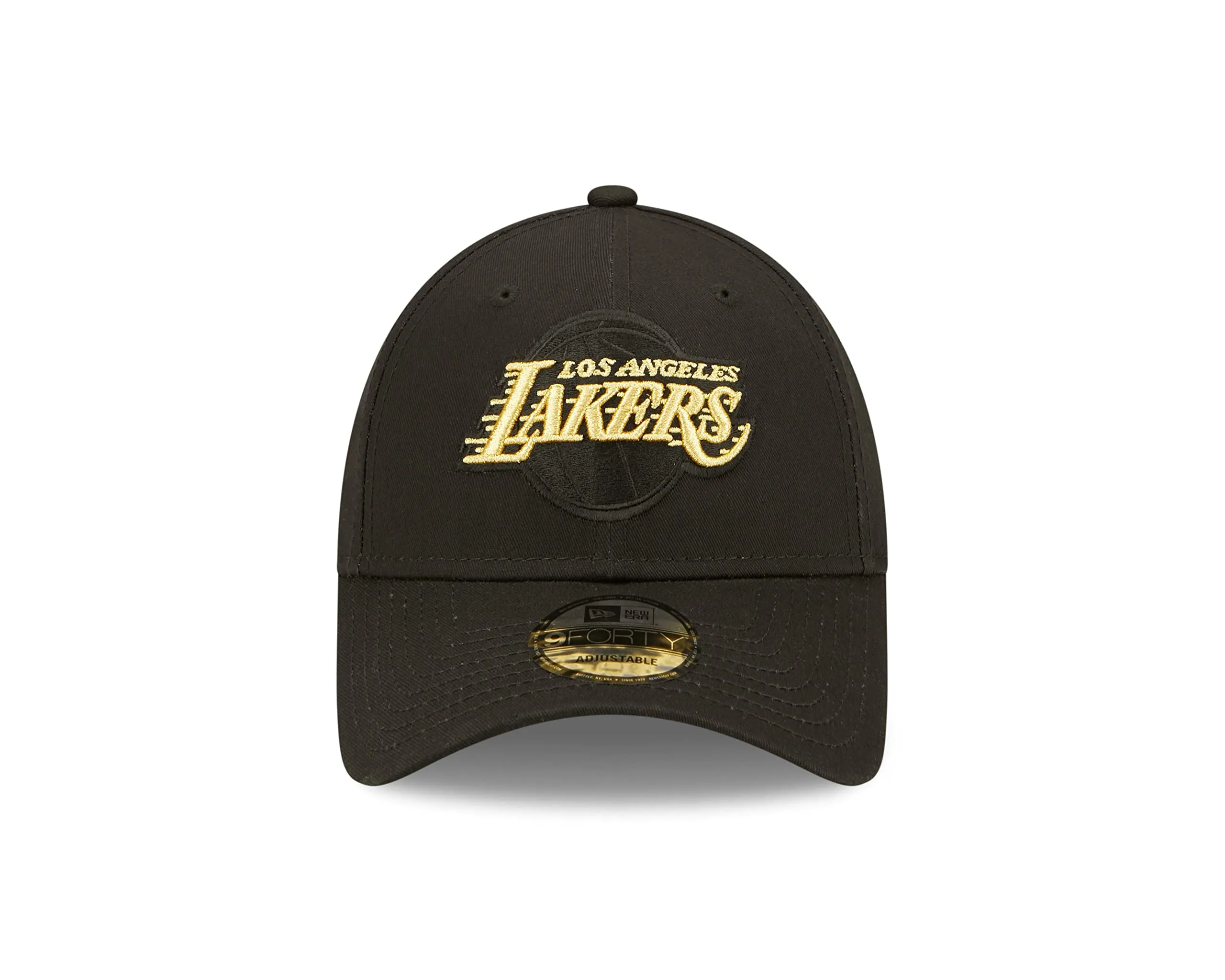 New Era Los Angeles Lakers 9Forty Adjustable Basketball Cap - Black Gold - One Size - immagine 2