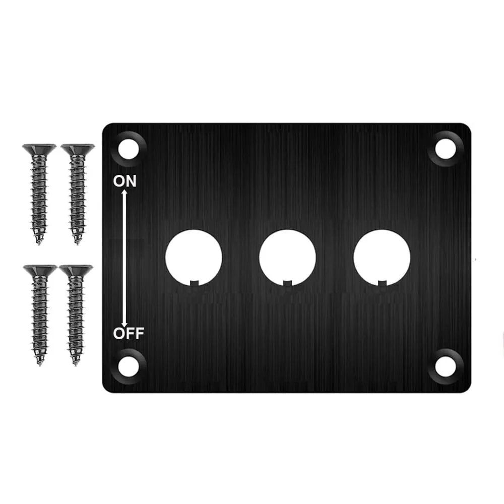 Gebildet Pannello di Montaggio in Alluminio Nero con Foro da 12mm per Interruttori e LED, E1132 - immagine 1