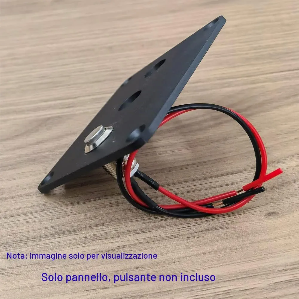 Gebildet Pannello di Montaggio in Alluminio Nero con Foro da 12mm per Interruttori e LED, E1132 - immagine 4