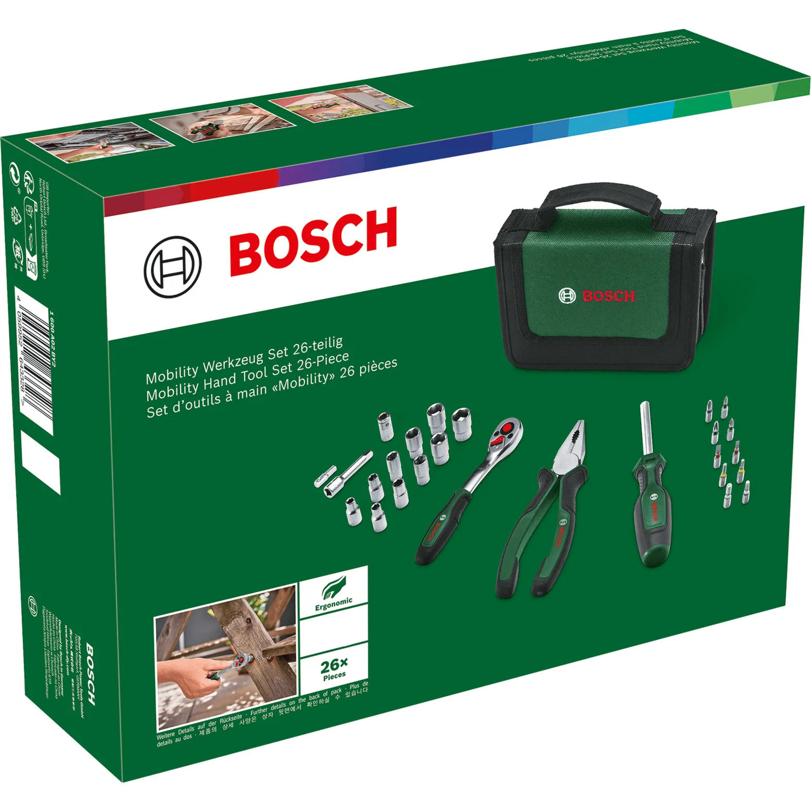 Bosch Starter Kit di Utensili Manuali 26 Pezzi 1600A02BY2 - immagine 1