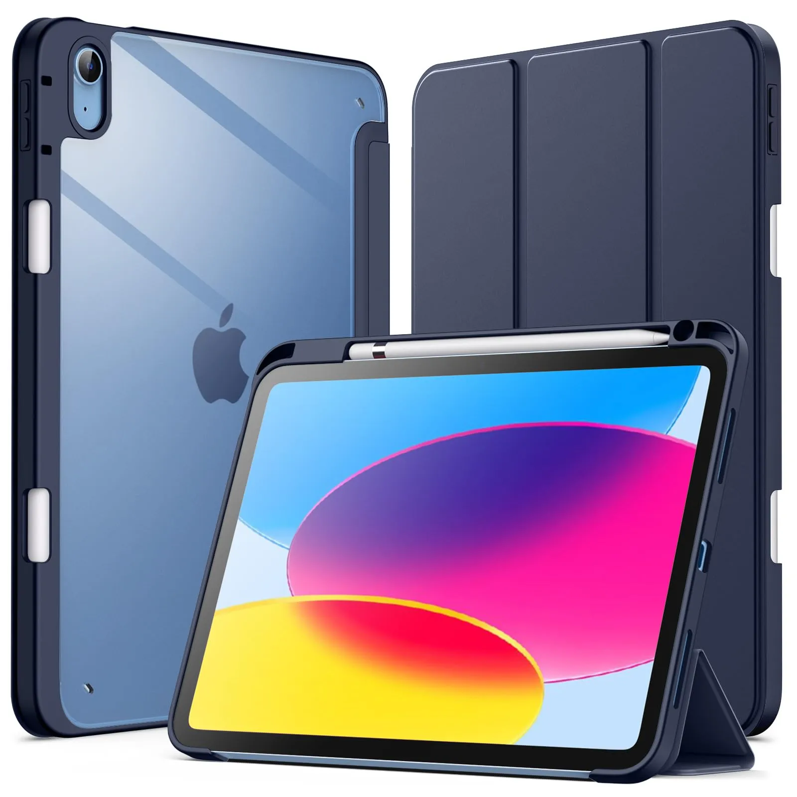 JETech Custodia per iPad 10ª/11ª Gen, Blu Marino - immagine 1