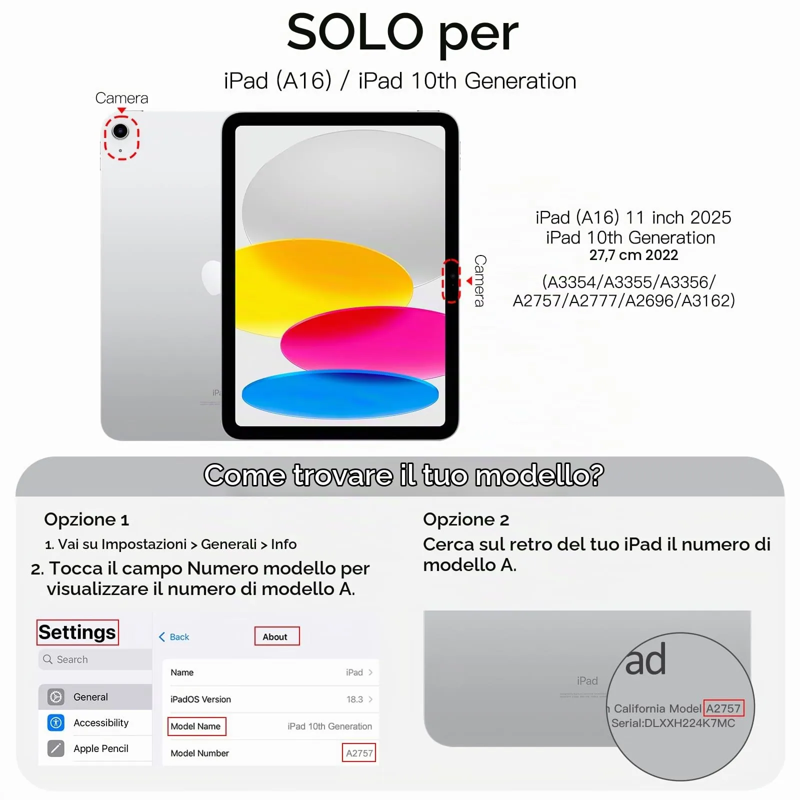 JETech Custodia per iPad 11ª/10ª Gen, Verde Nebbioso - immagine 2