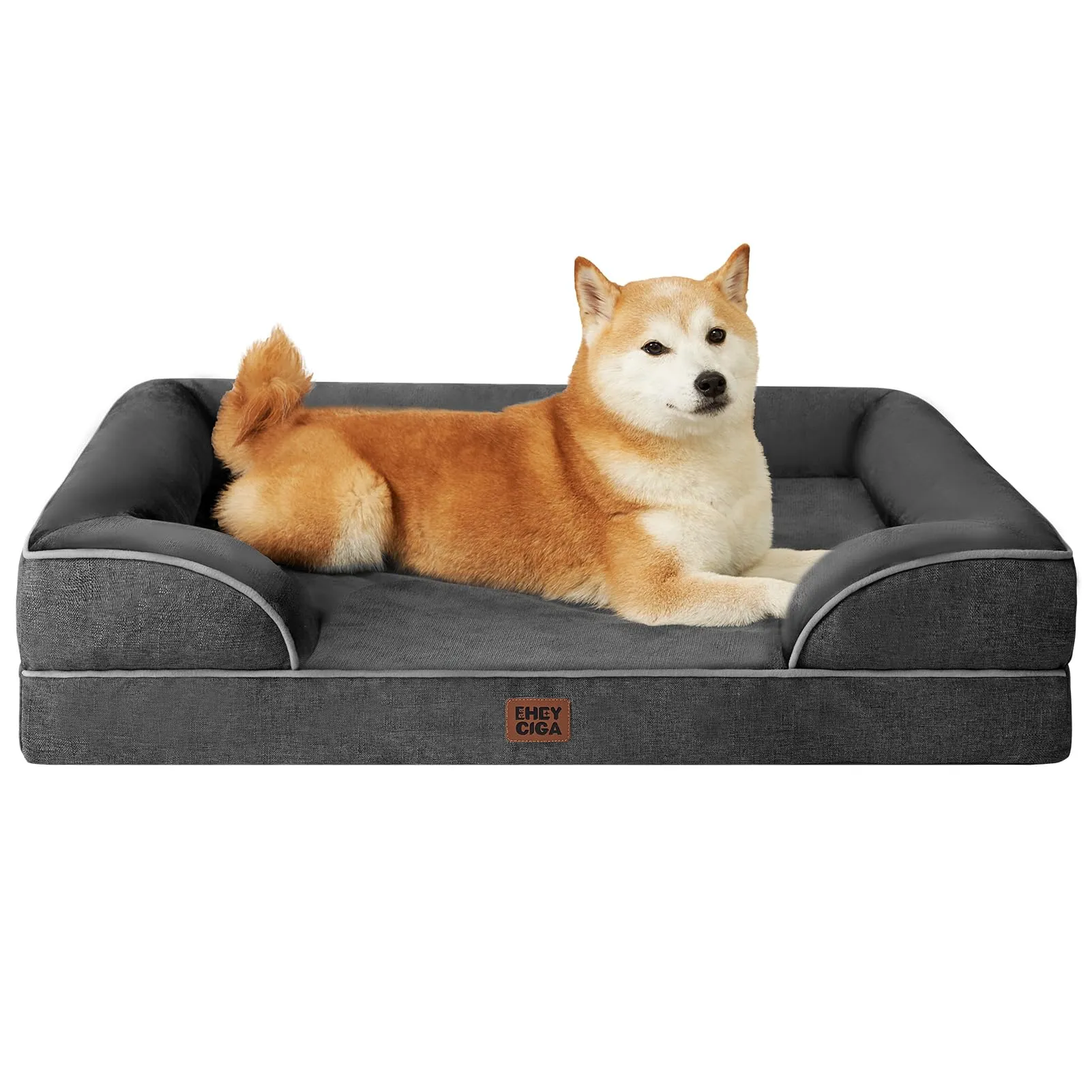 EHEYCIGA Cuccia Cane Interno Taglia Media, 89x56x16cm, Grigio Scuro - immagine 1