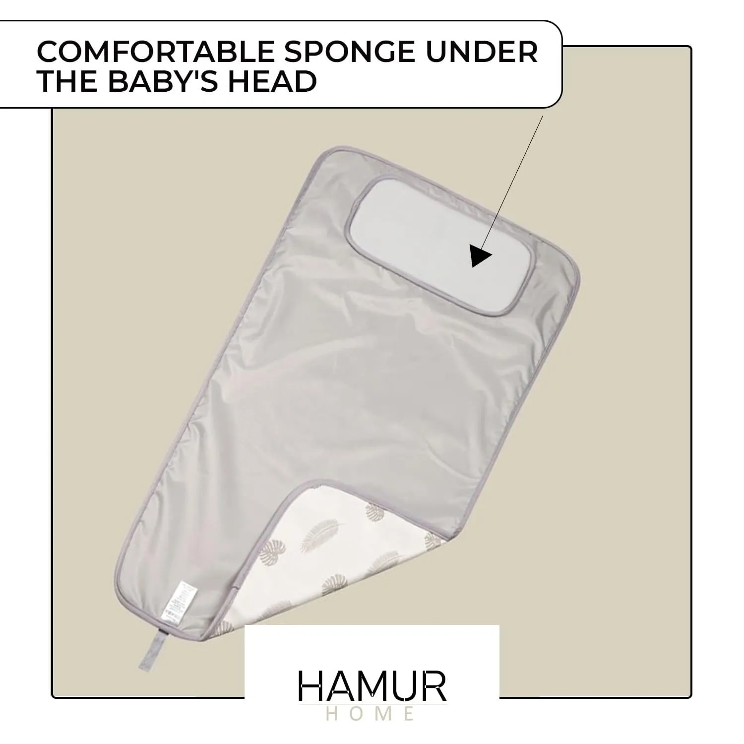 Hamur Home Fasciatoio Portatile Pieghevole Impermeabile 40 x 70 cm Lavabile (Leaves) - immagine 5