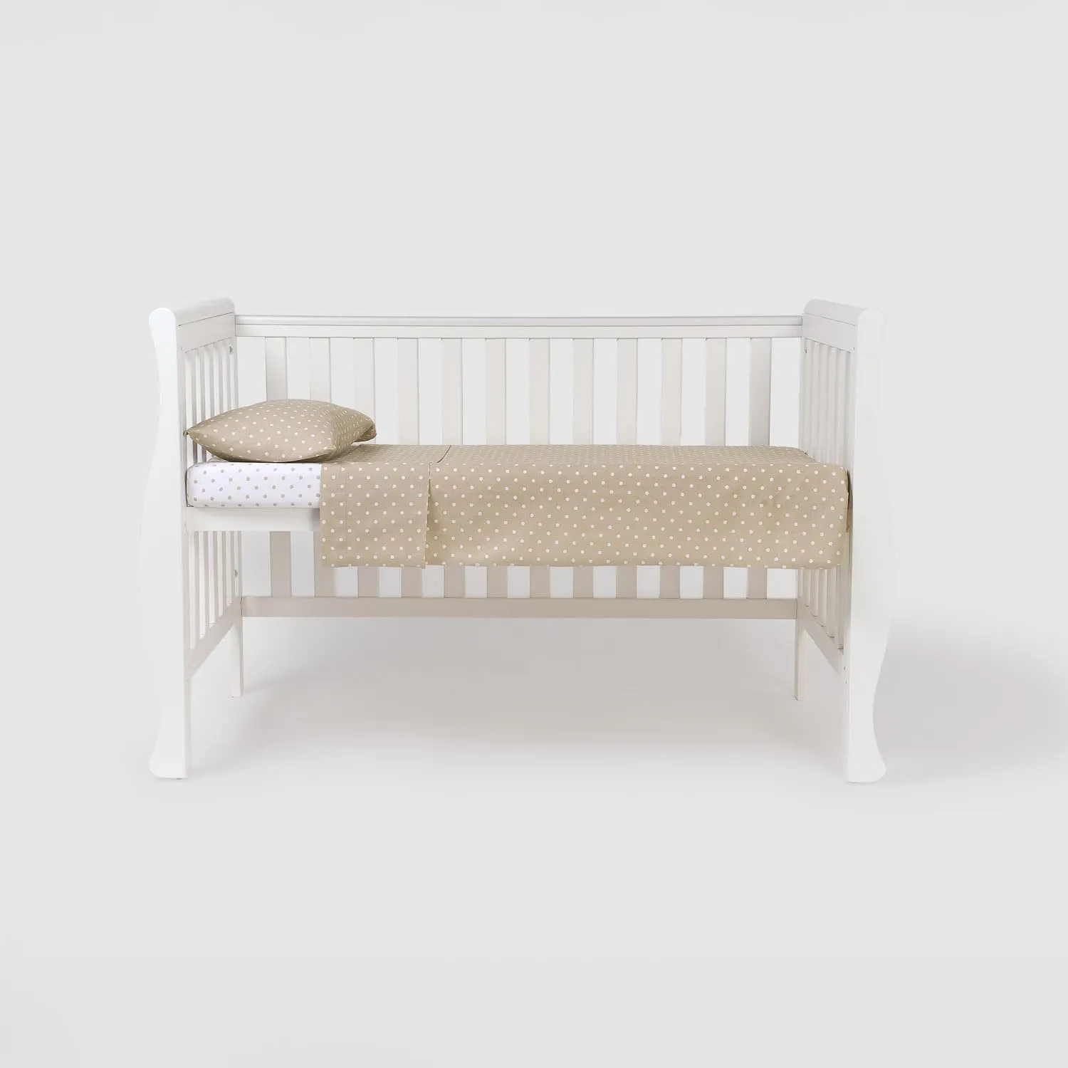 TRAMAS+ Set di Lenzuola per Culla e Miniculla in Cotone, 3 Pezzi, 60x120 cm, Dots - immagine 1
