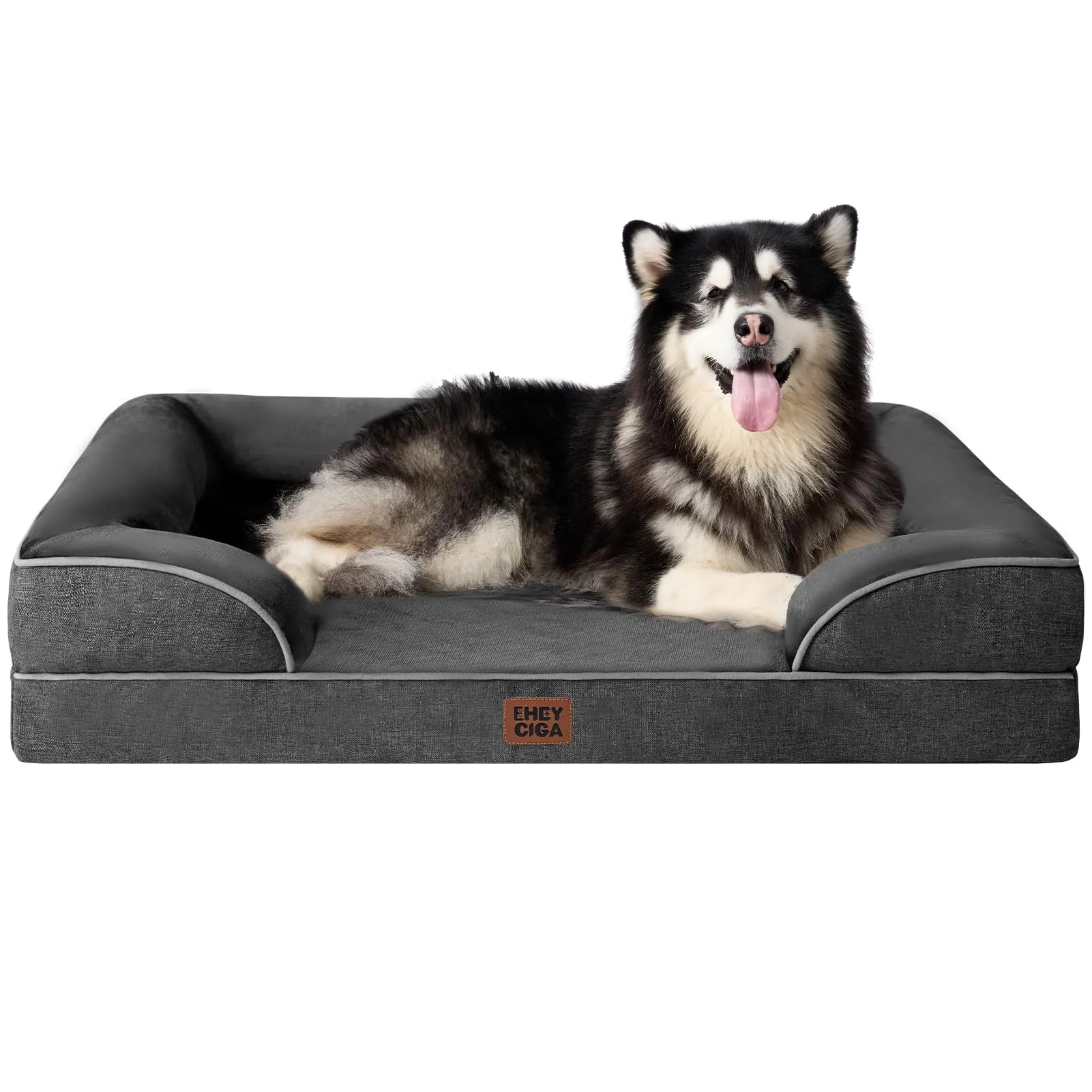 EHEYCIGA Cuccia Cane Interno, 132x104x20cm, Grigio Scuro - immagine 1