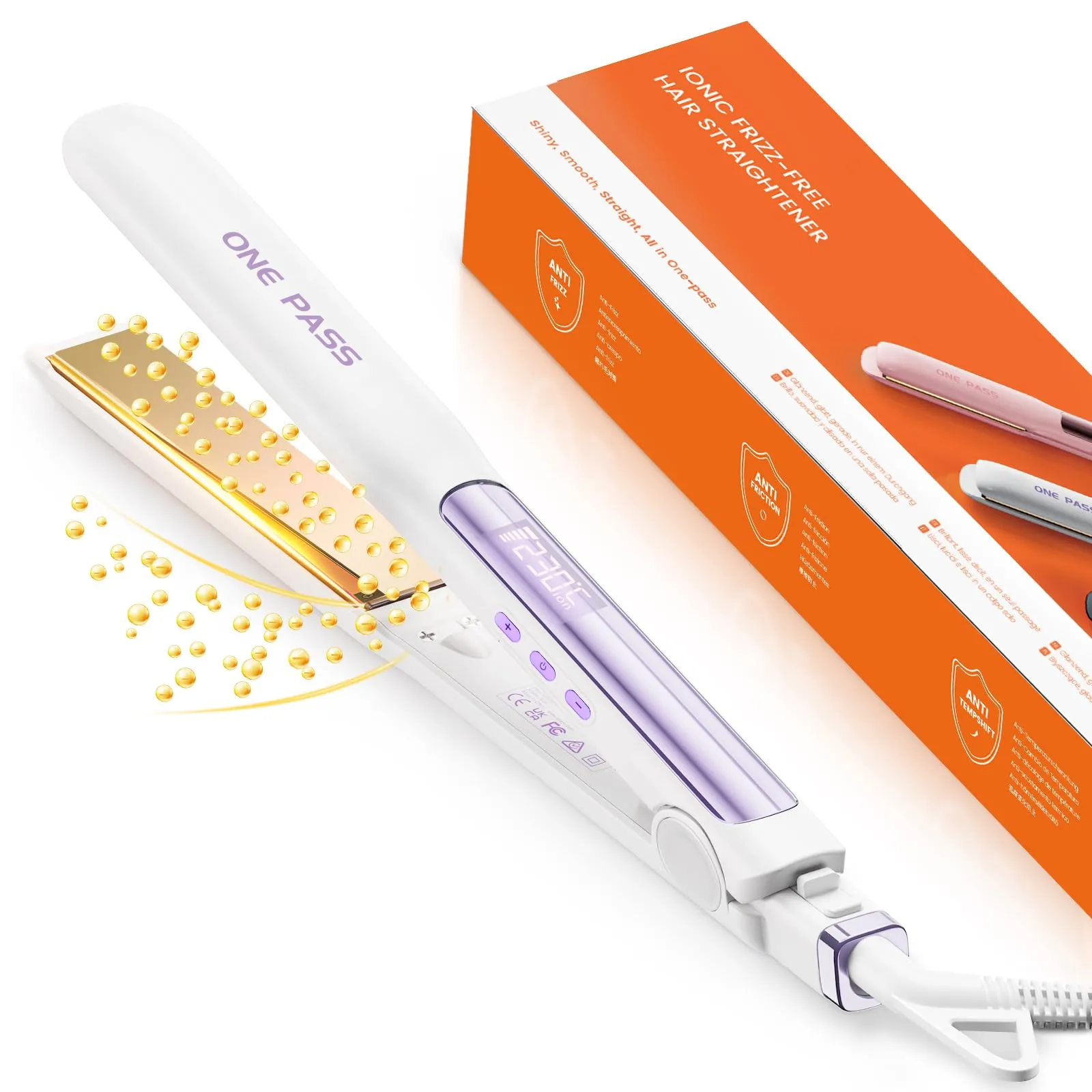 Faszin Piastra per Capelli Professionale in Titanio 30mm 2 in 1 DEH7620 - immagine 1