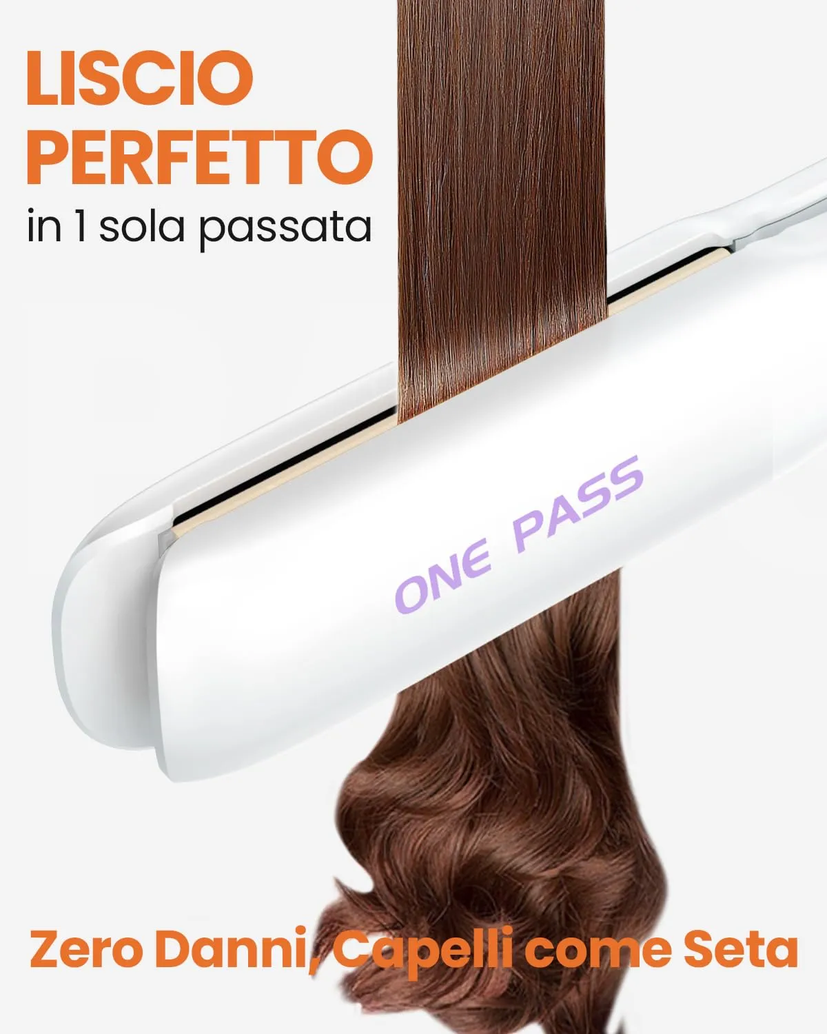 Faszin Piastra per Capelli Professionale in Titanio 30mm 2 in 1 DEH7620 - immagine 2