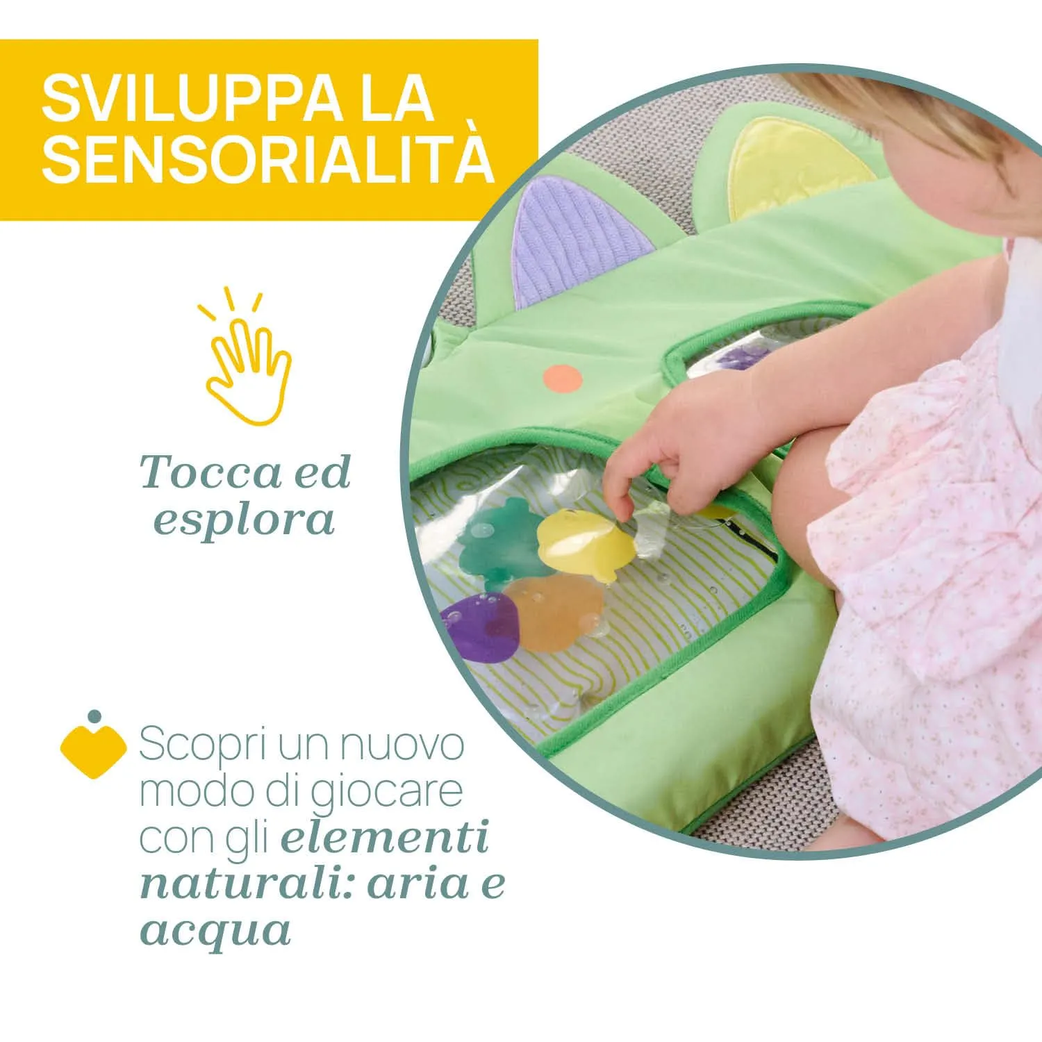 Chicco Coccodrillo Tappeto ad Acqua Sensoriale per Bambini 6-36 Mesi - immagine 5