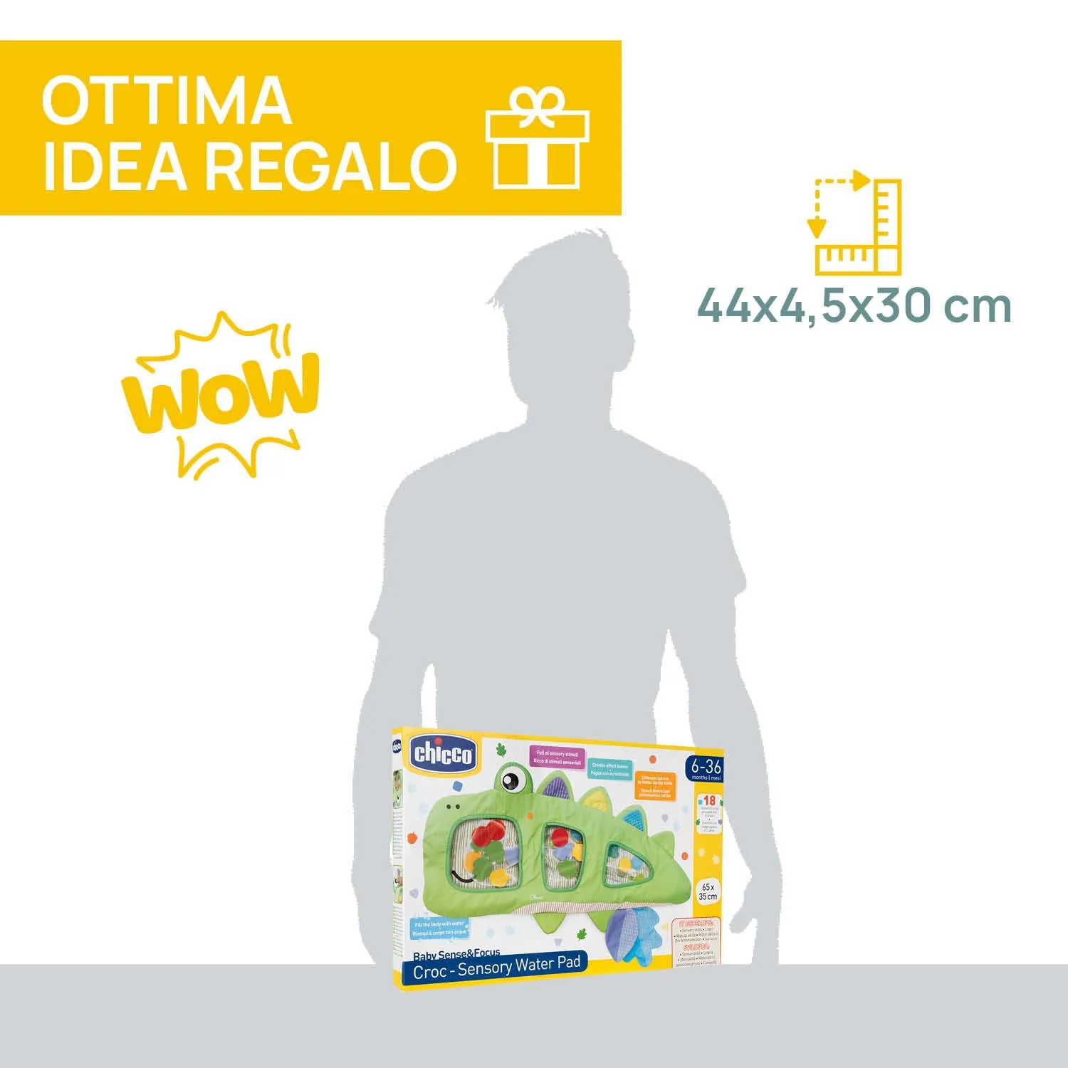 Chicco Coccodrillo Tappeto ad Acqua Sensoriale per Bambini 6-36 Mesi - immagine 11