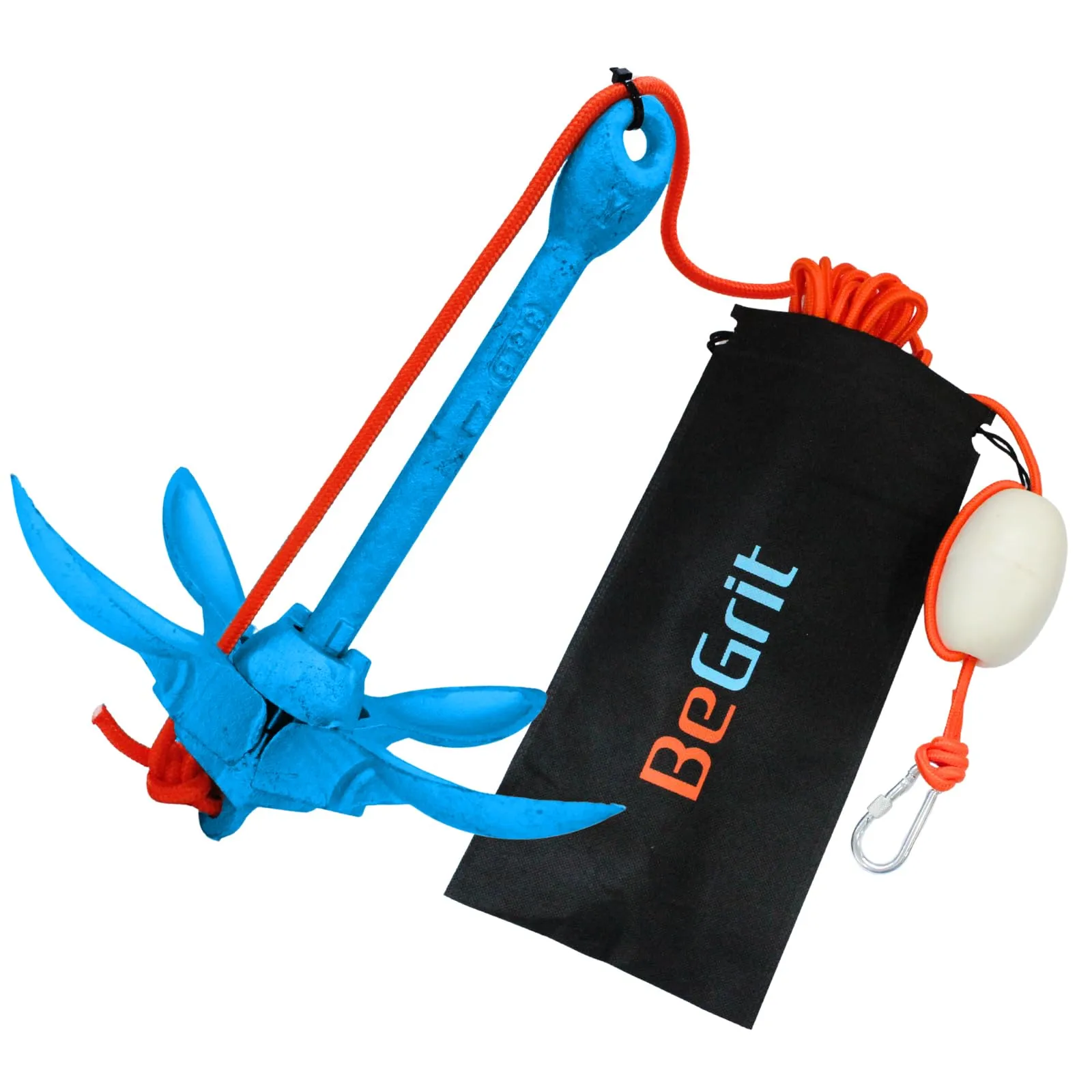 BeGrit Ancora Barca Pieghevole 1.5kg Kit per Kayak e Gommone con Cima - immagine 1