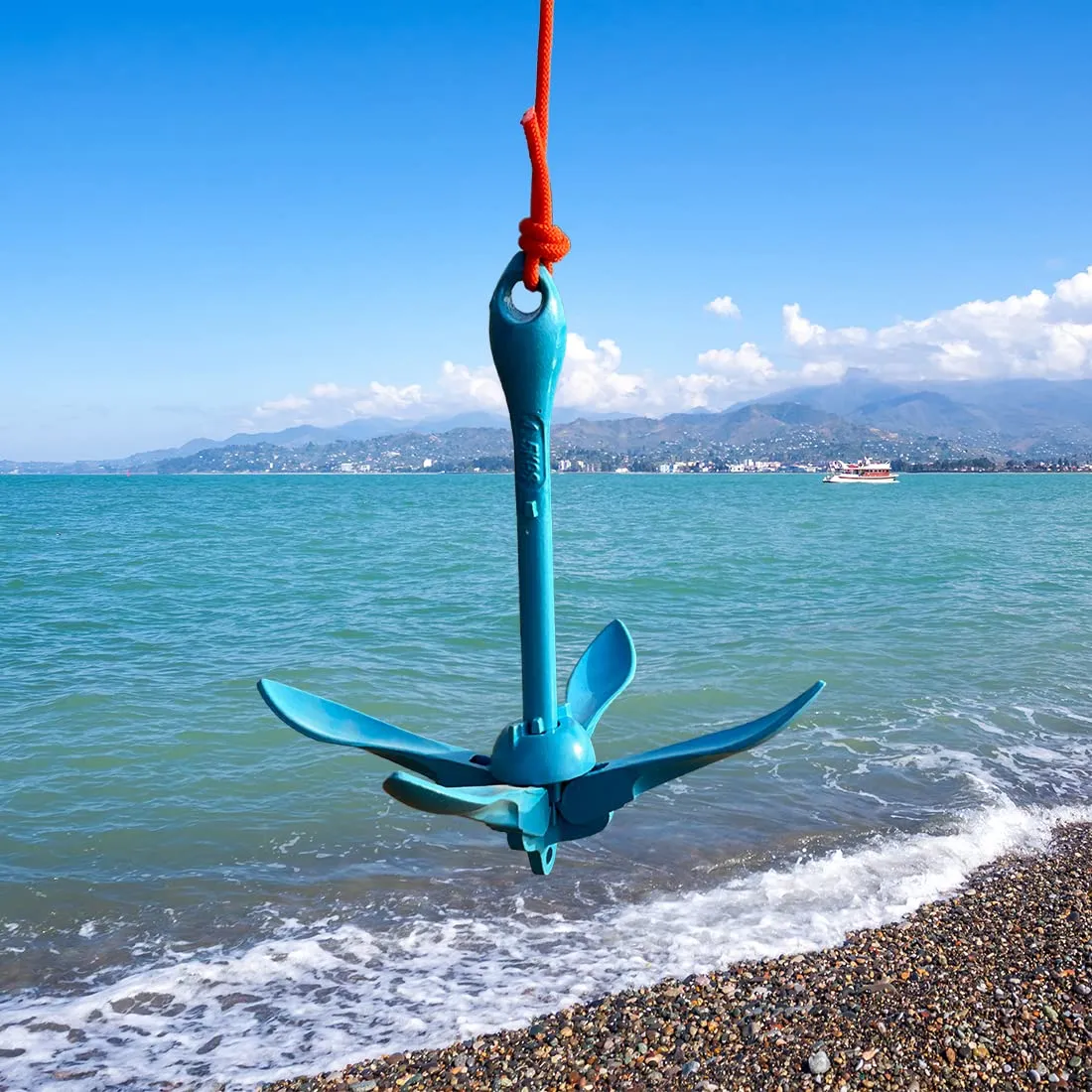 BeGrit Ancora Barca Pieghevole 1.5kg Kit per Kayak e Gommone con Cima - immagine 5