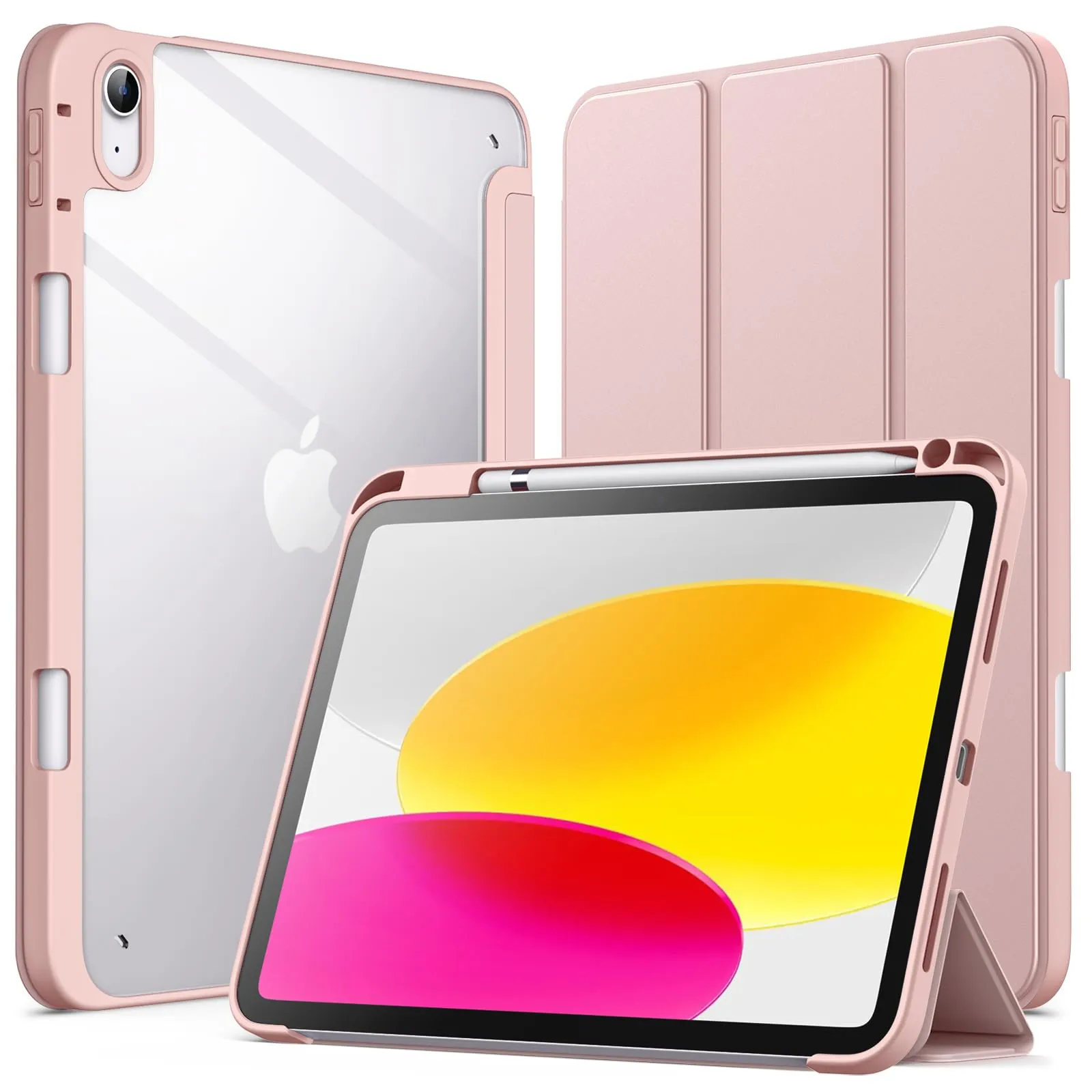 JETech Custodia per iPad 11ª/10ª Gen, Oro Rosa - immagine 1