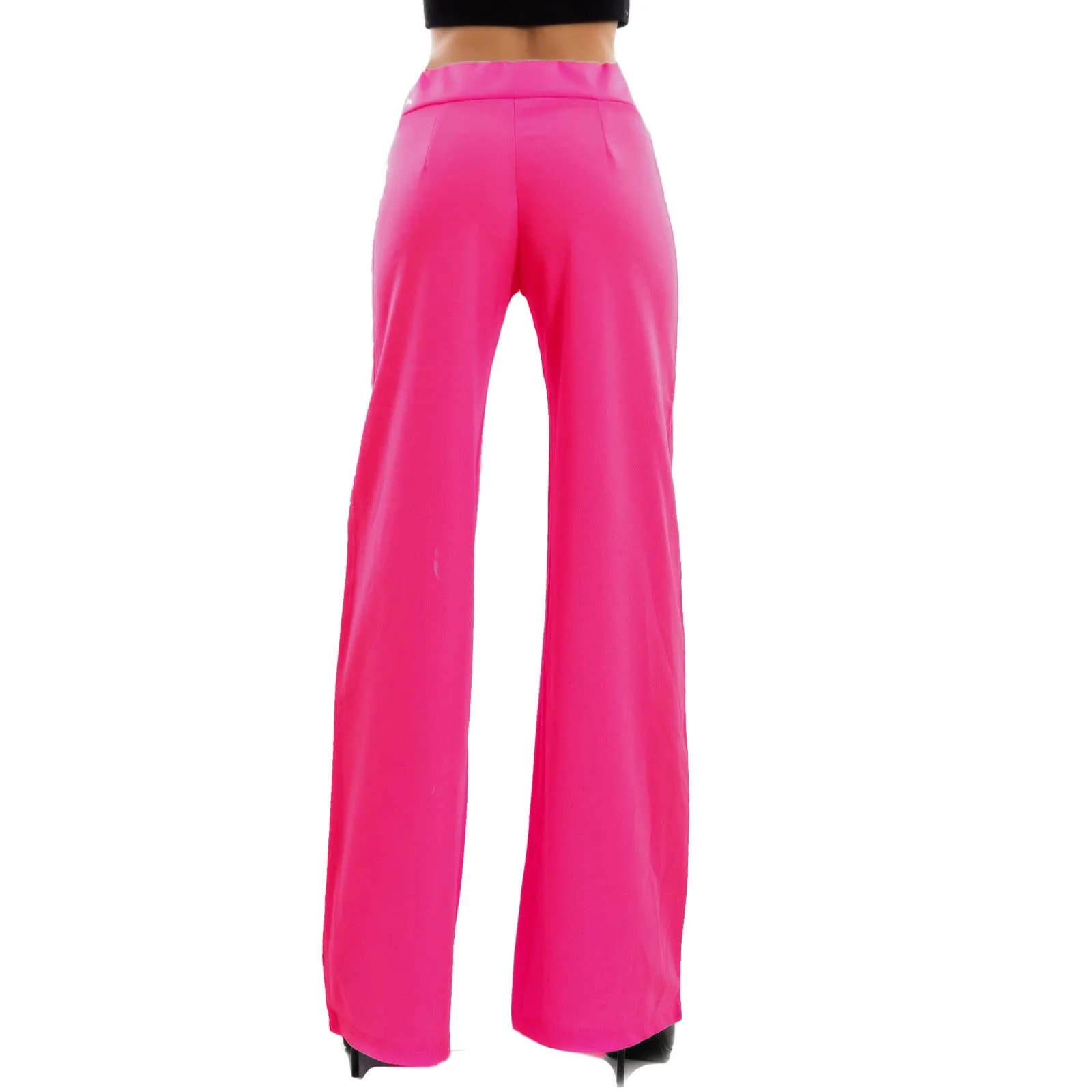 Toocool Pantaloni a Palazzo Basic Elastico in Vita VI-9292, XL, Fuxia - immagine 2