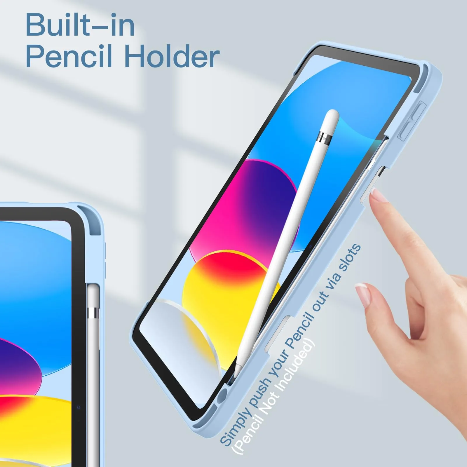 JETech Custodia per iPad 11ª/10ª Gen, Cielo Blu - immagine 5