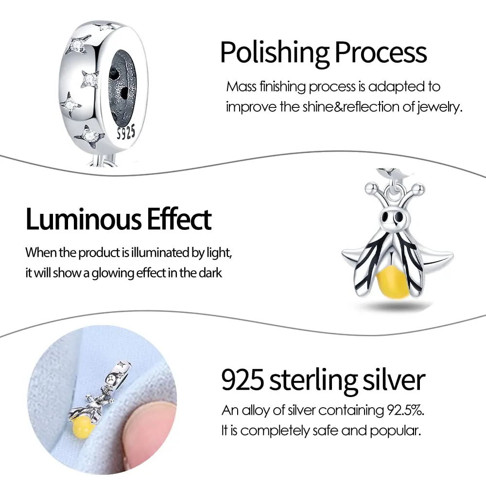 Pandach Bead Charm in Argento Sterling 925 con Cubic Zirconia per Braccialetti e Collane Europei - immagine 4