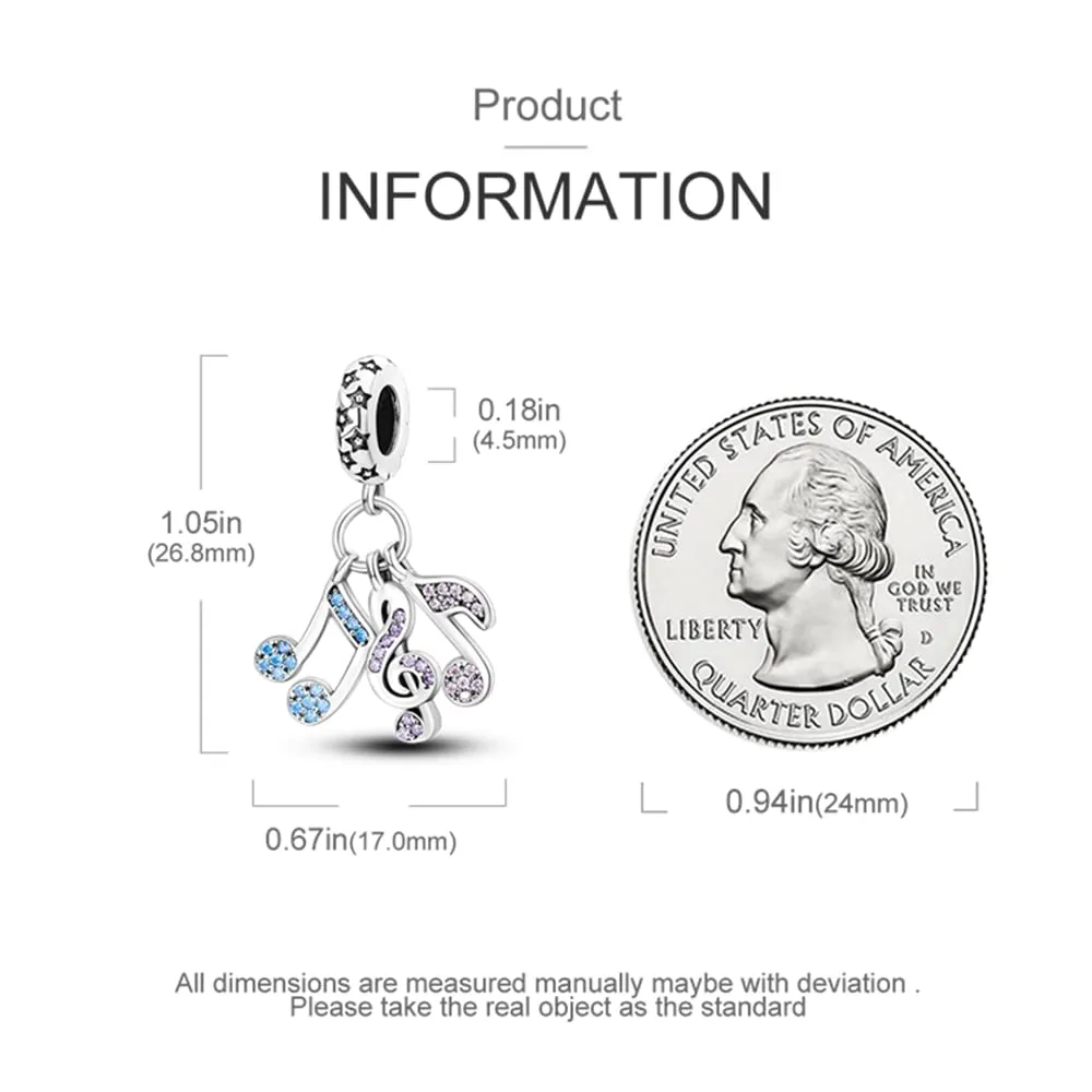 Pandach Bead Charm Ciondolo Argento Sterling 925 con Cubic Zirconia per Braccialetti e Collane Europei - immagine 4