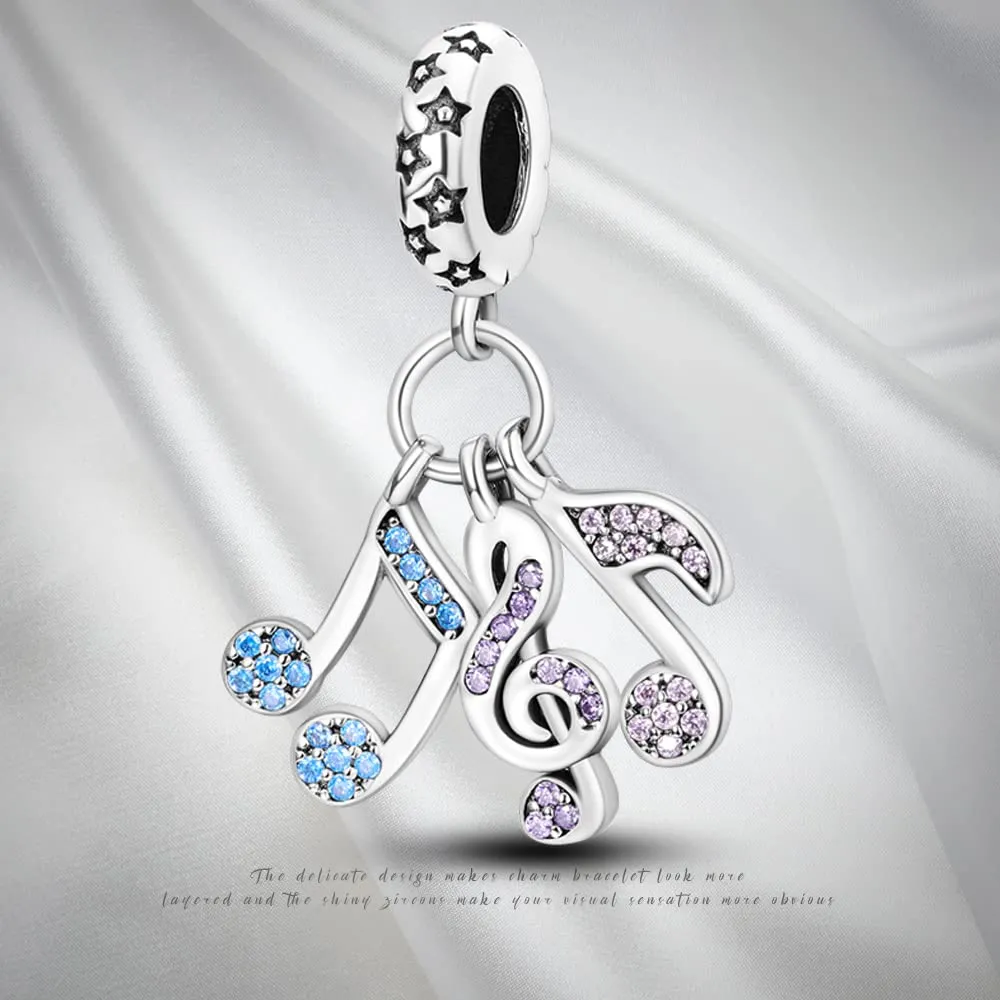 Pandach Bead Charm Ciondolo Argento Sterling 925 con Cubic Zirconia per Braccialetti e Collane Europei - immagine 5