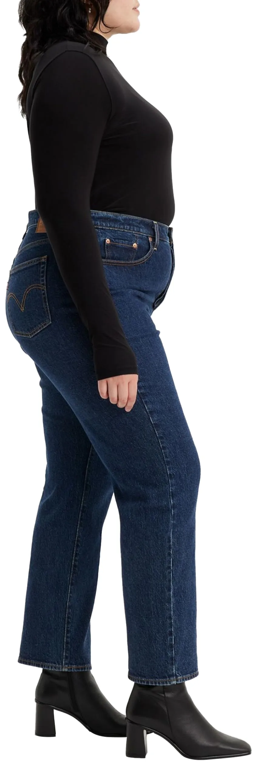 Levi's Plus Size Ribcage Straight Ankle Jeans - Salsa Dark Stone - 20 M - immagine 5