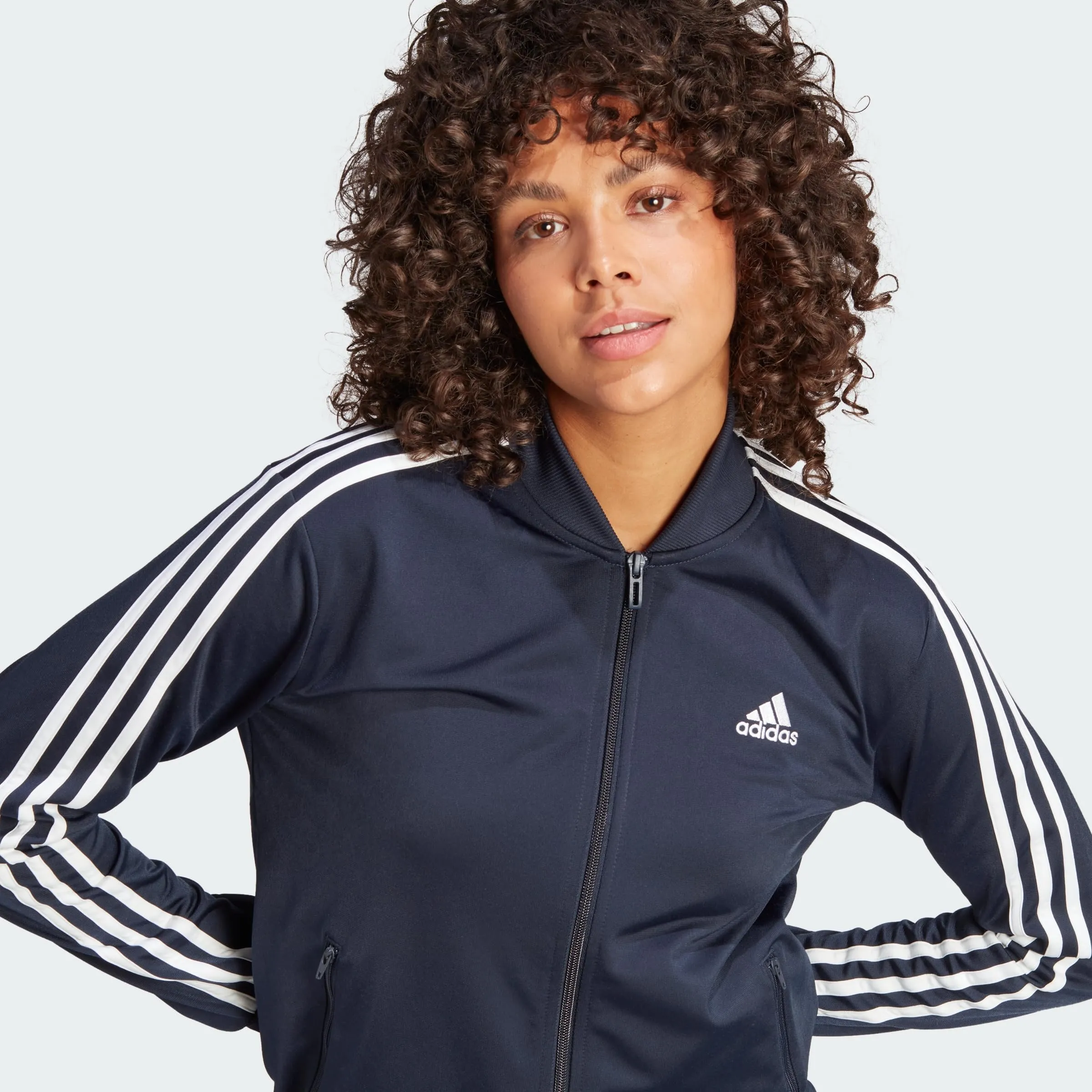 adidas Essentials 3-Stripes Track Suit, Legend Ink / White, Women's L - immagine 3