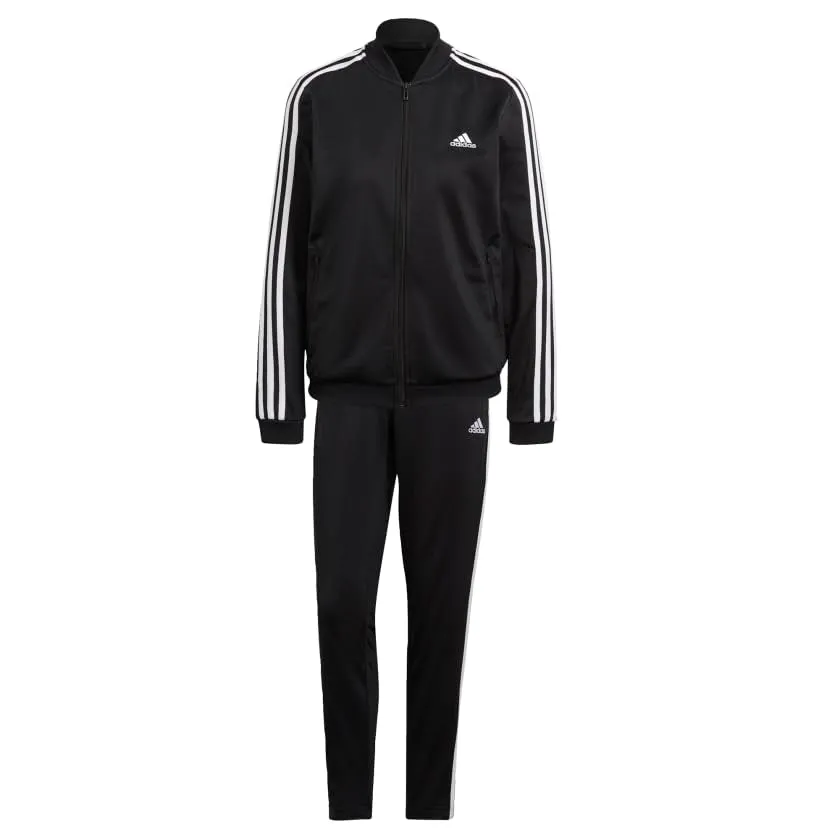 adidas Essentials 3 Stripes Women's Tracksuit, Nero/Bianco, M - immagine 4