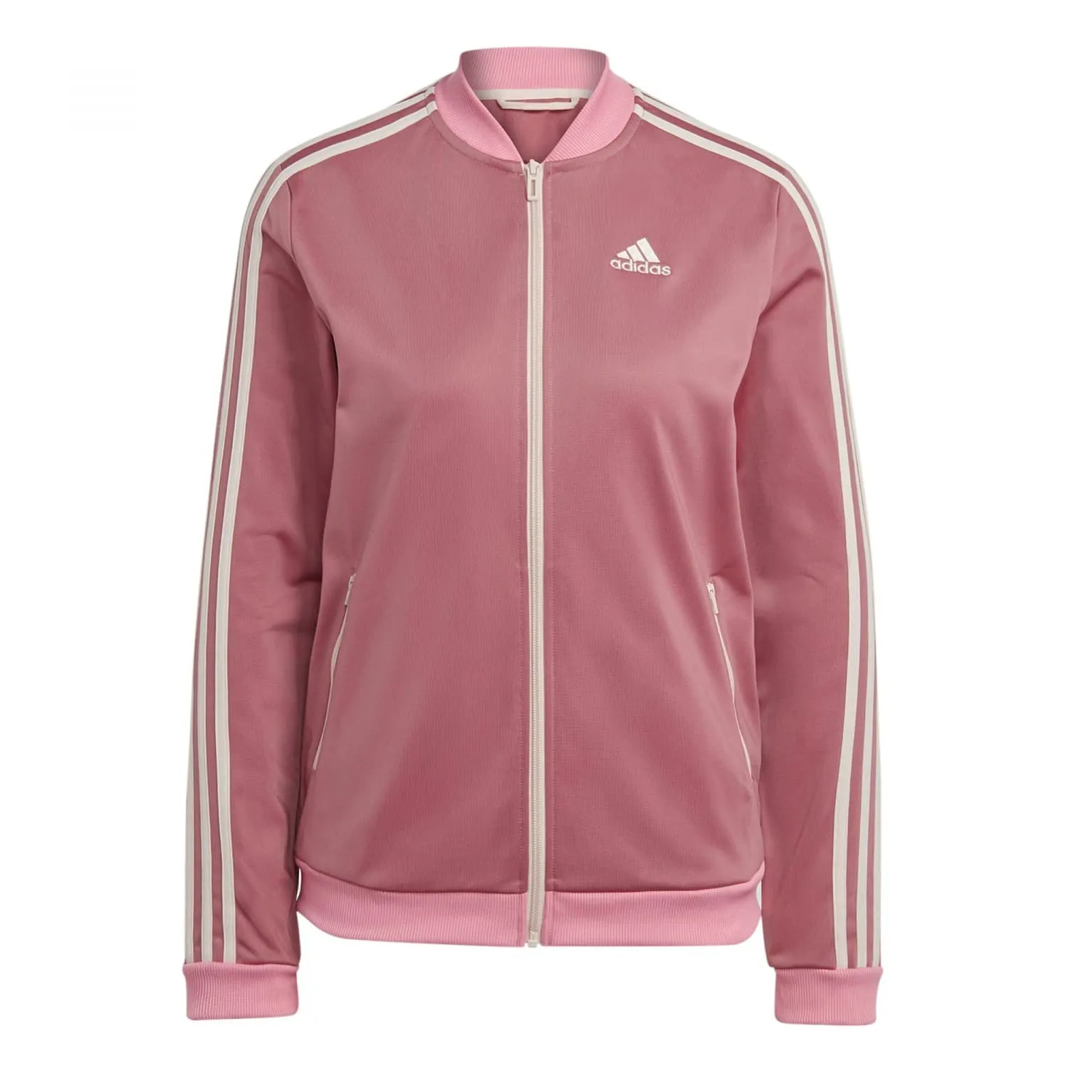 adidas Essentials 3-Stripes Track Suit, Shadow Red/Pink Strata/Wonder Quartz/Bliss Pink, Women's S - immagine 2