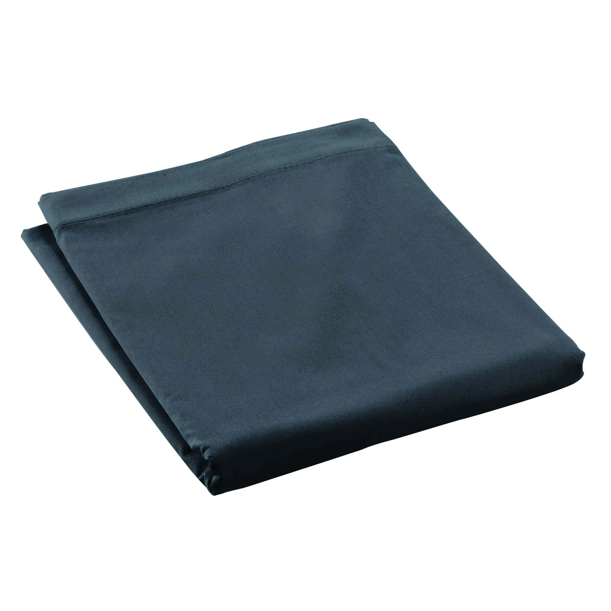 Douceur d'Intérieur Lenzuolo piano 180 x 290 cm Percaline Blu Notte, Percale di Cotone - immagine 1