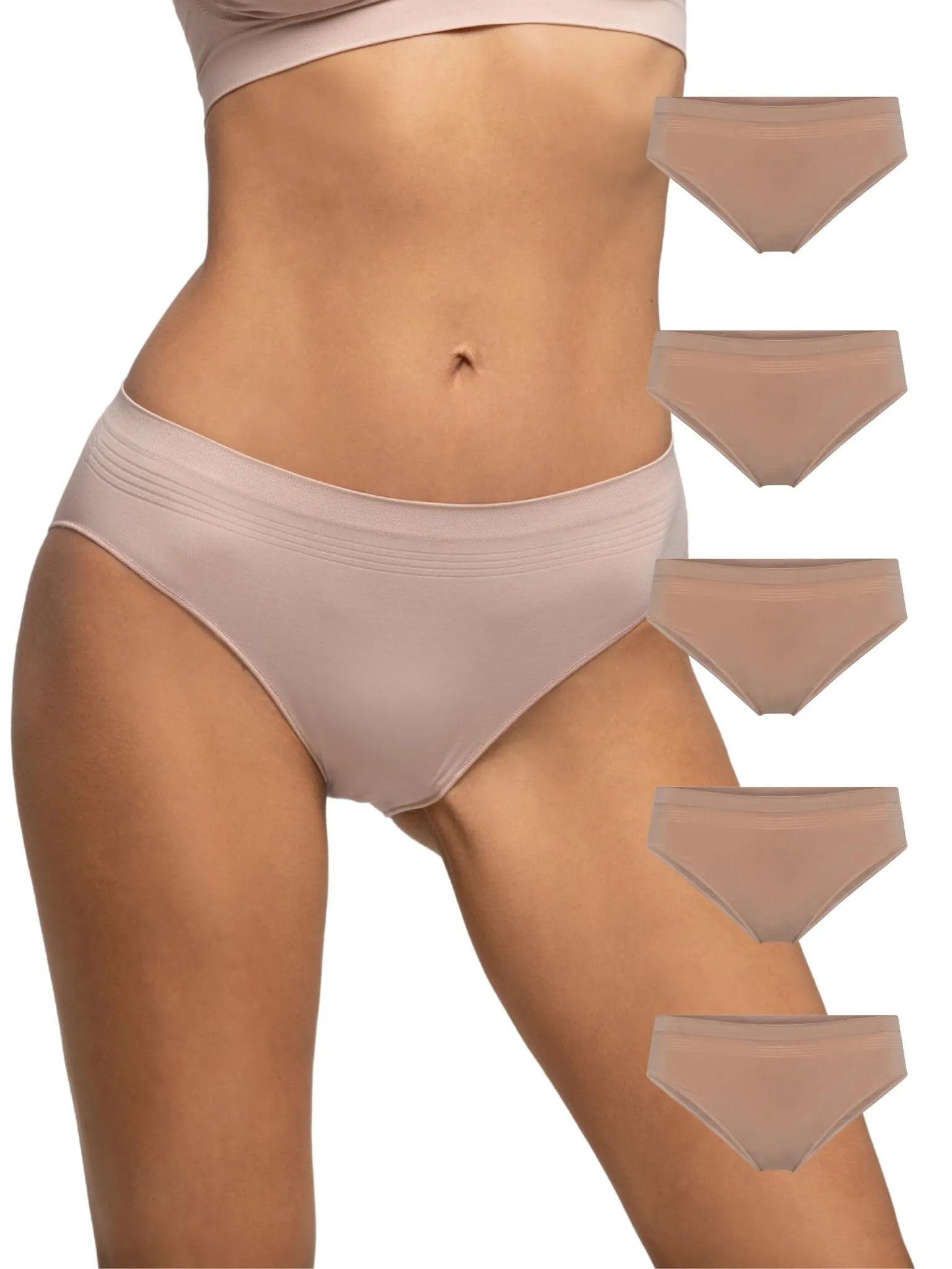 Pompea Slip Donna in Microfibra Senza Cuciture, 5 Paia - immagine 1