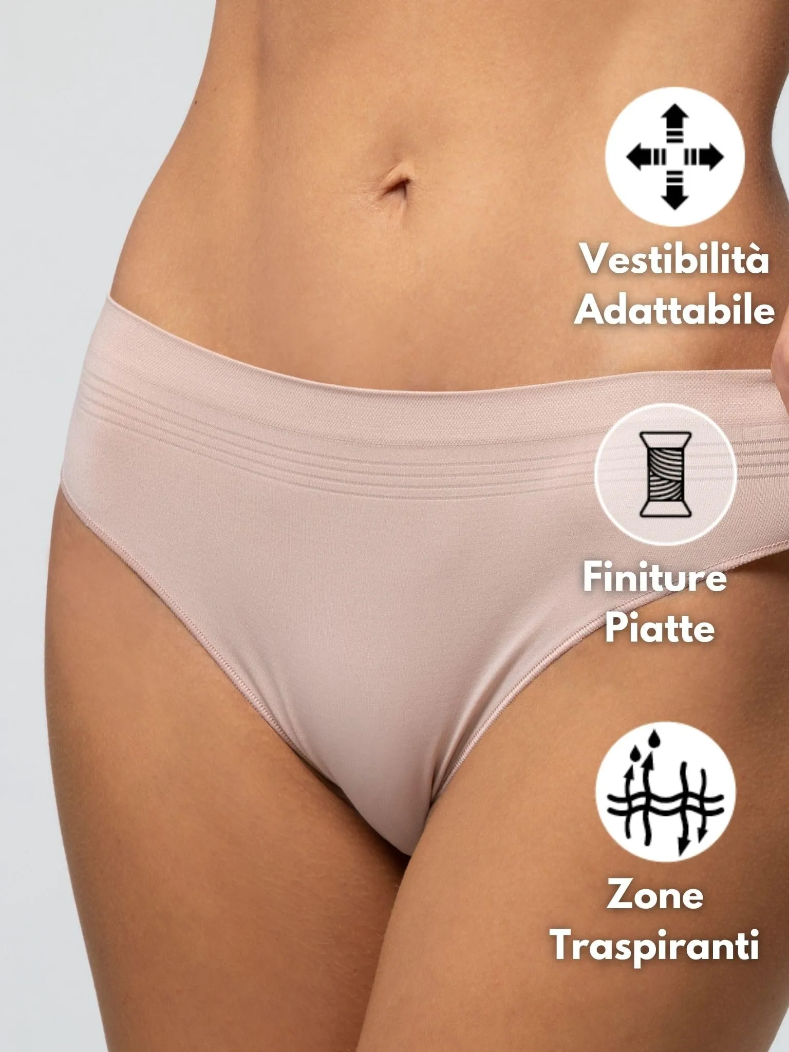 Pompea Slip Donna in Microfibra Senza Cuciture, 5 Paia - immagine 3