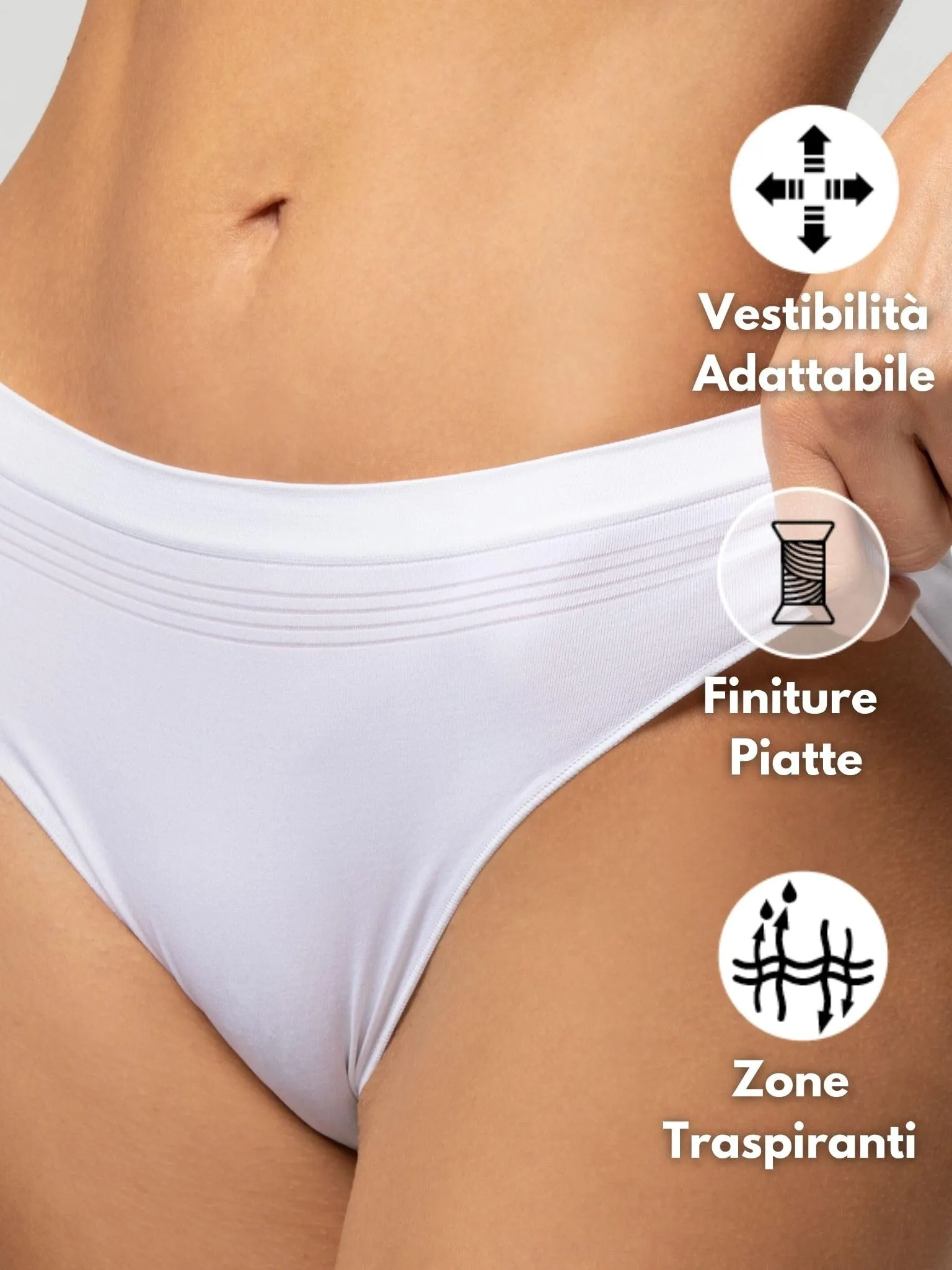 Pompea Slip Donna in Microfibra Senza Cuciture, 5 Paia - immagine 3