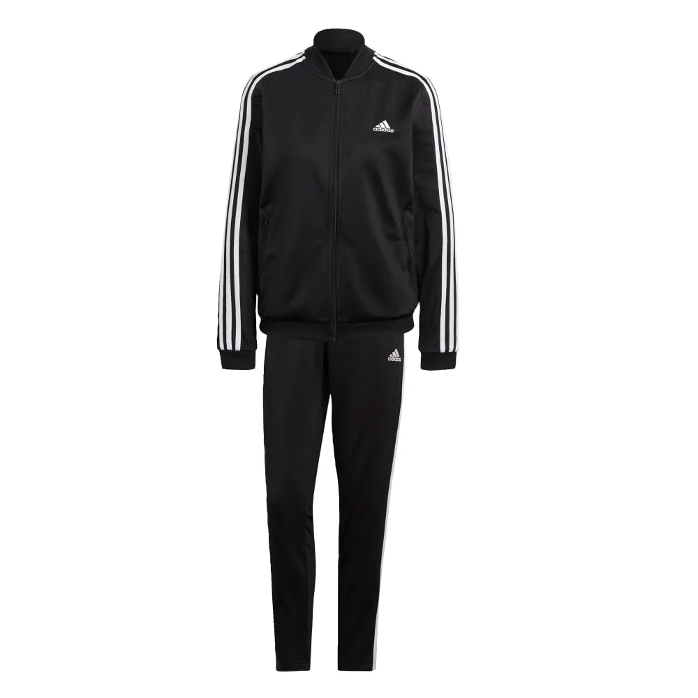 adidas Women's Essentials 3-Stripes Tracksuit, Black/White, XS - immagine 4