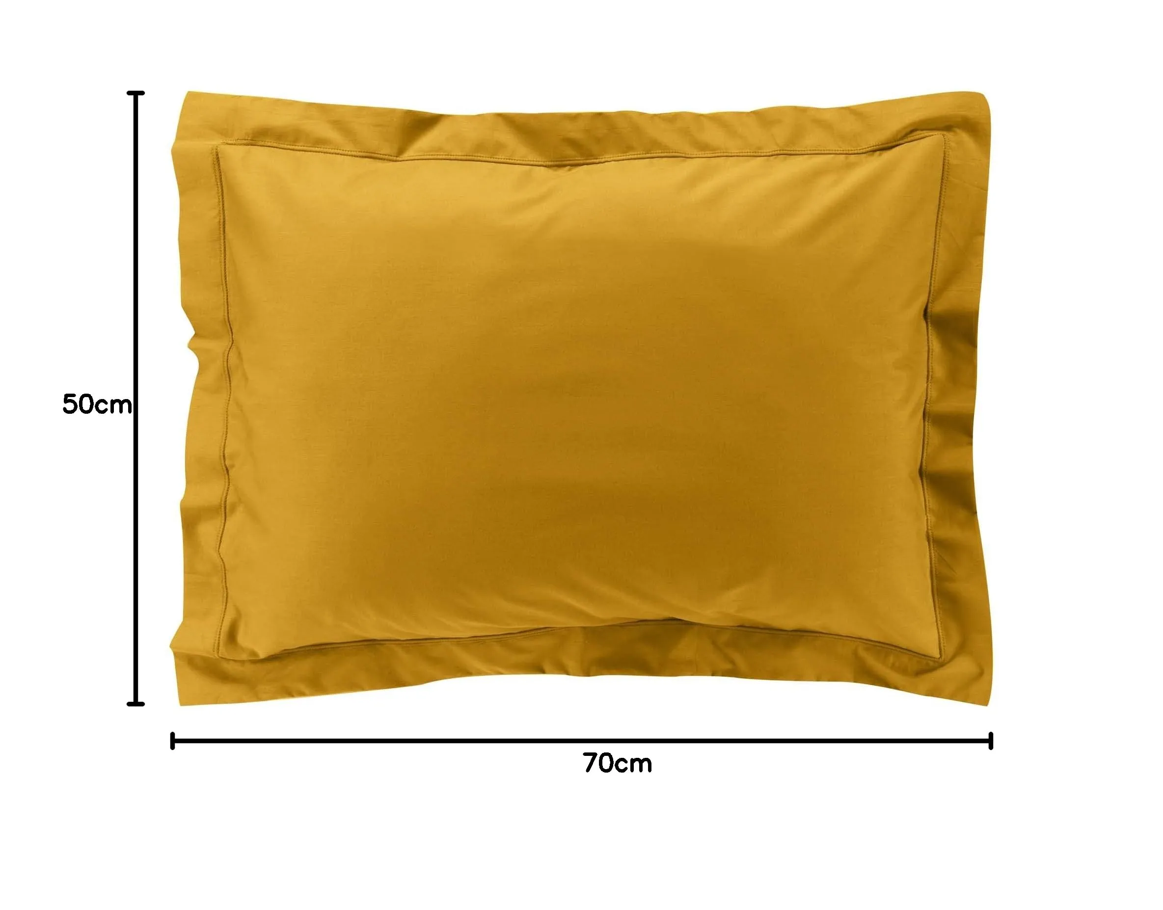 Douceur d'Intérieur Federa per cuscino 50 x 70 cm percalle di cotone, curry - immagine 8