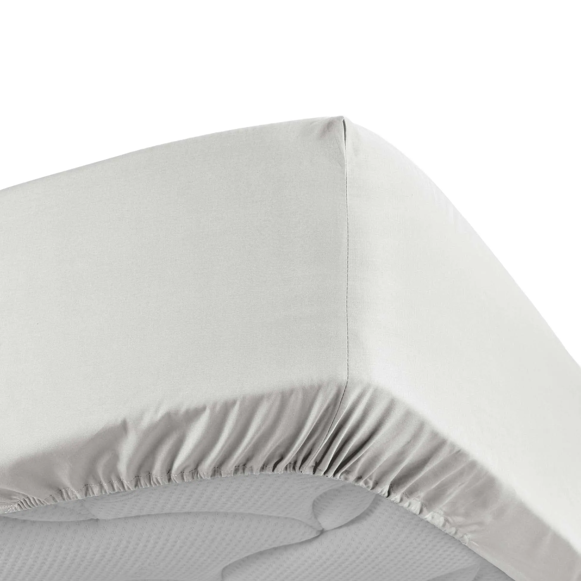Douceur d'Intérieur Lenzuolo con angoli, 90 x 190 cm, Percalle di Cotone, Bianco - immagine 5