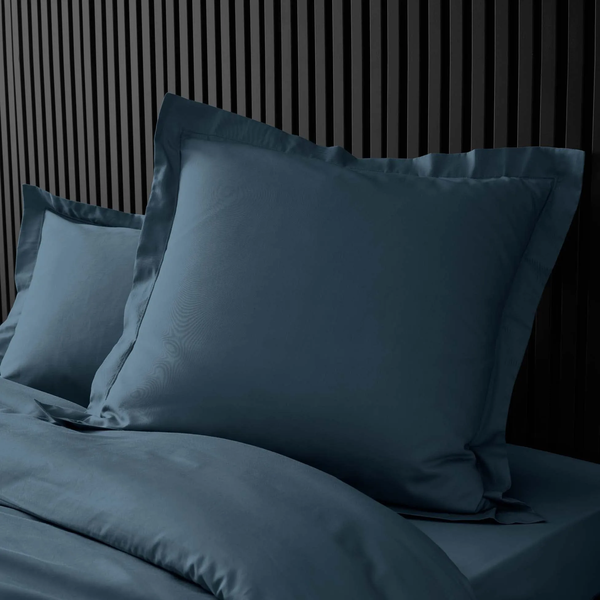 Douceur d'Intérieur Federa per cuscino in percalle di cotone, 63 x 63 cm, Blu Notte - immagine 3