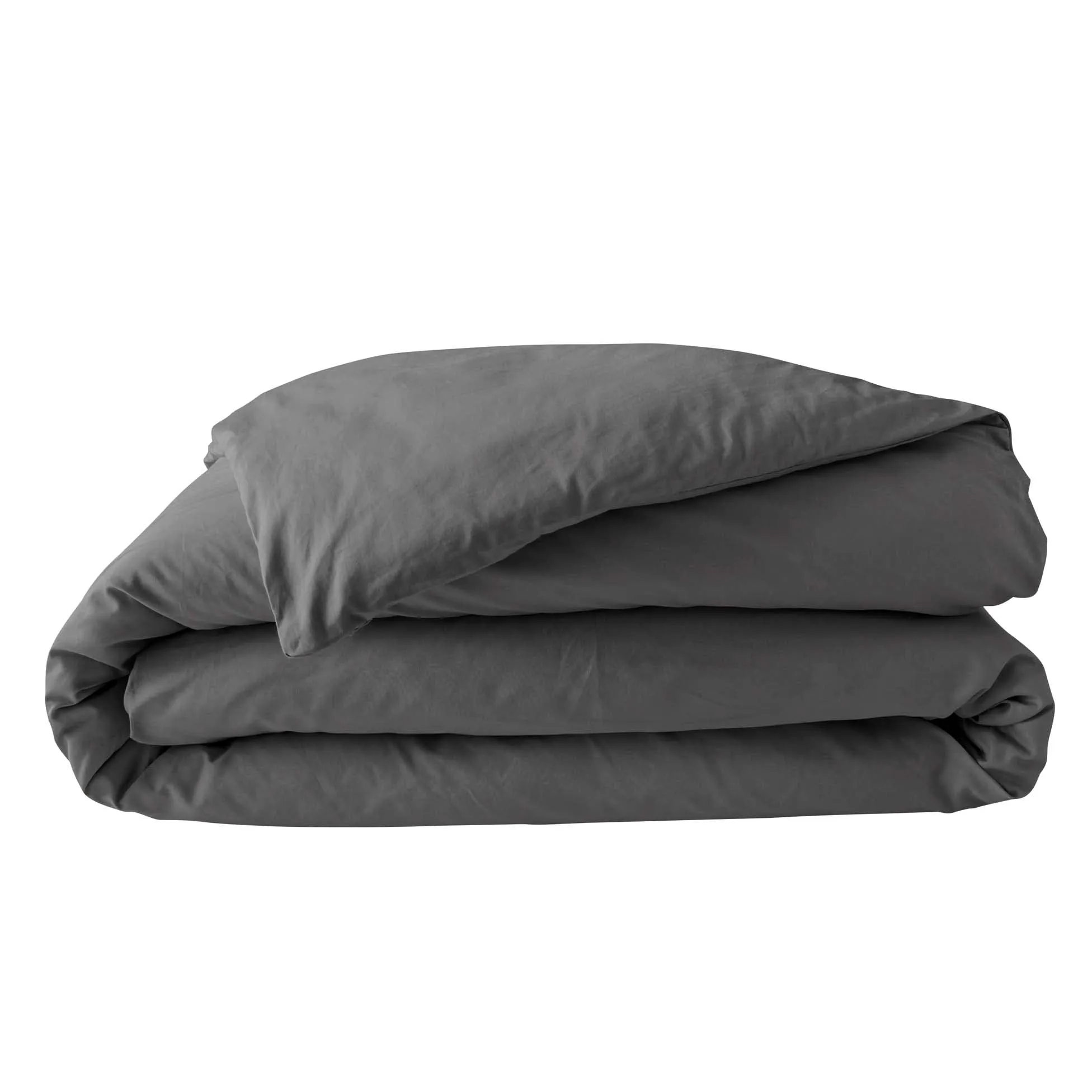 Douceur d'Intérieur Copripiumino in Percalle di Cotone, Acciaio, 240 x 220 cm - immagine 1