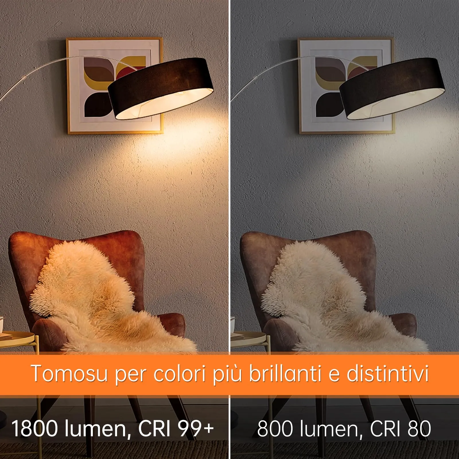 Tomosu Lampadina Alogena 78mm 100W Dimmerabile 1800LM Bianca Calda (6 pezzi) - immagine 5