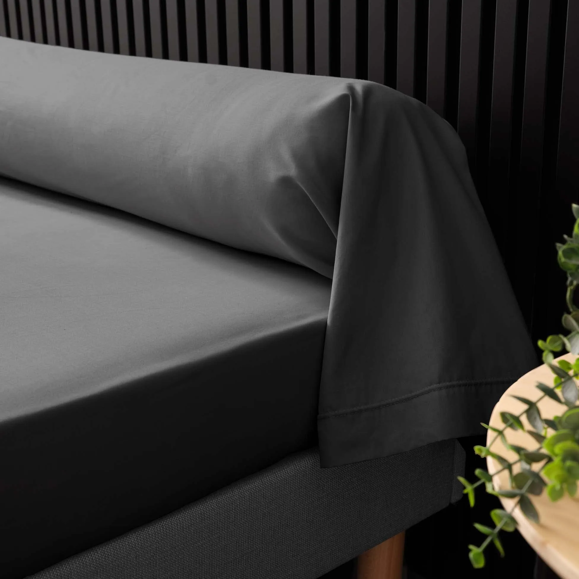 Douceur d'Intérieur Federa Traversin 85 x 185 cm Percaline Cotone Acciaio - immagine 3