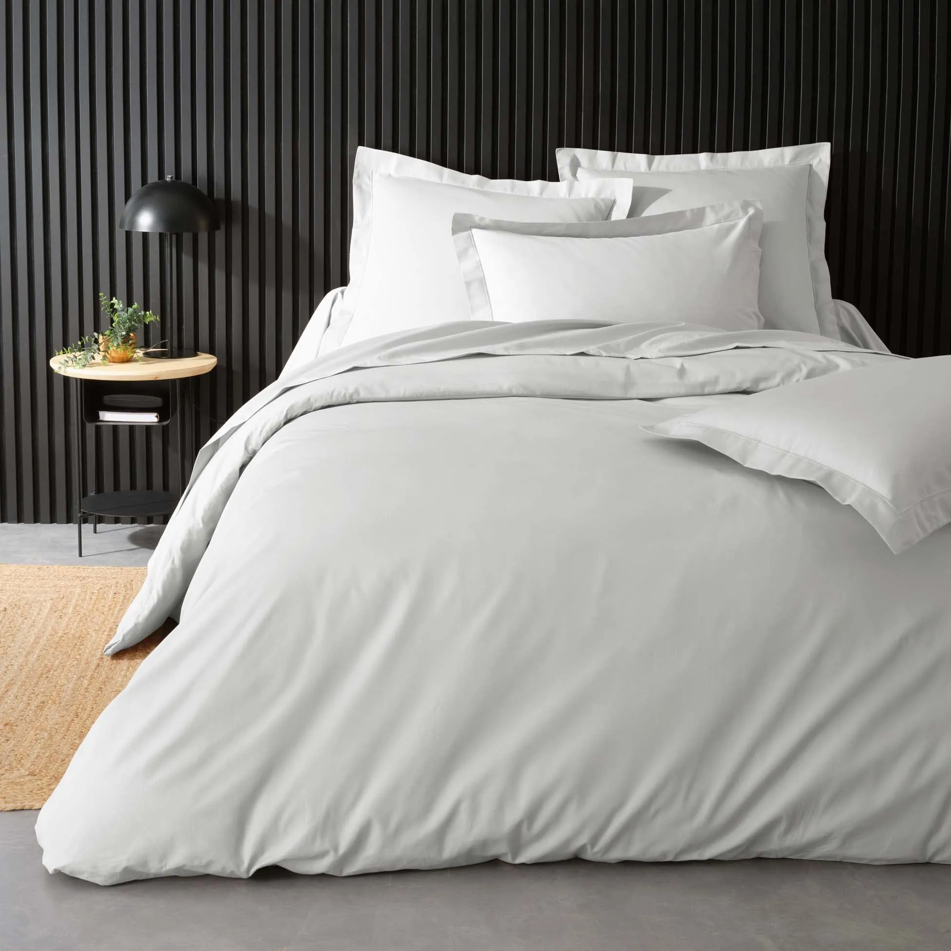 Douceur d'Intérieur Copripiumino in Percalle di Cotone, Bianco, 240 x 220 cm - immagine 3